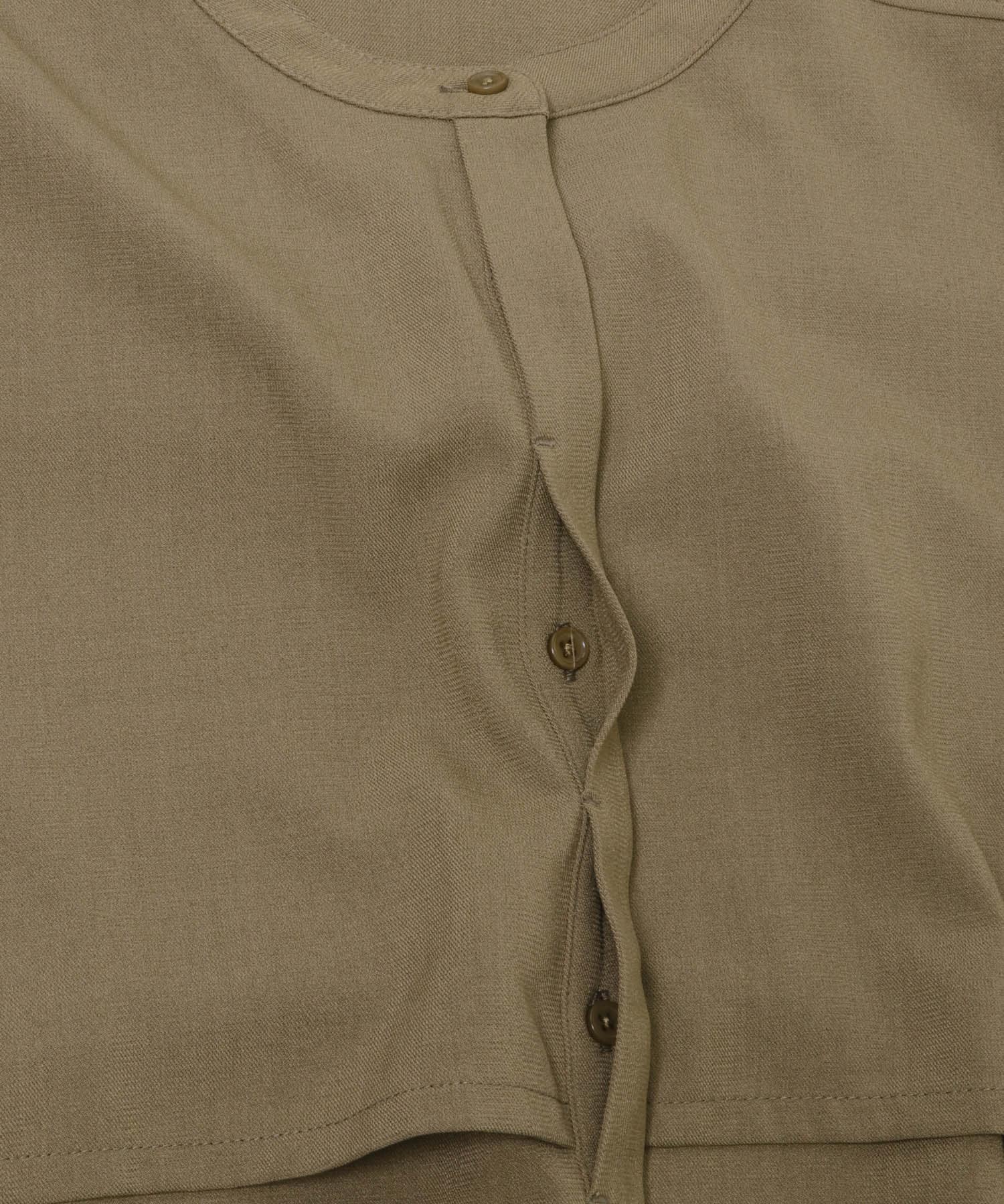 レイヤードミニシャツワンピース BROWN One