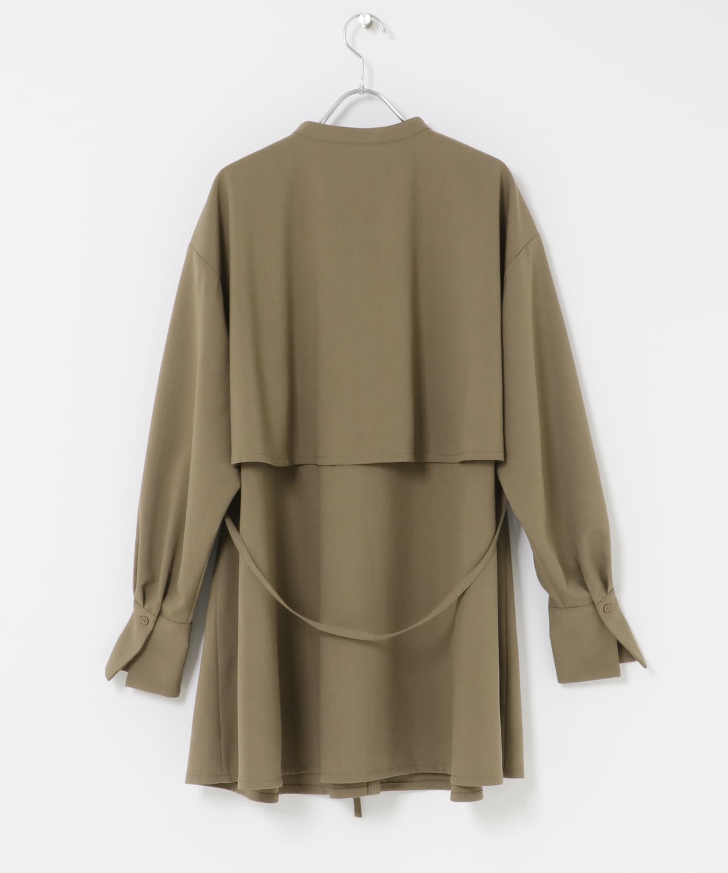レイヤードミニシャツワンピース BROWN One