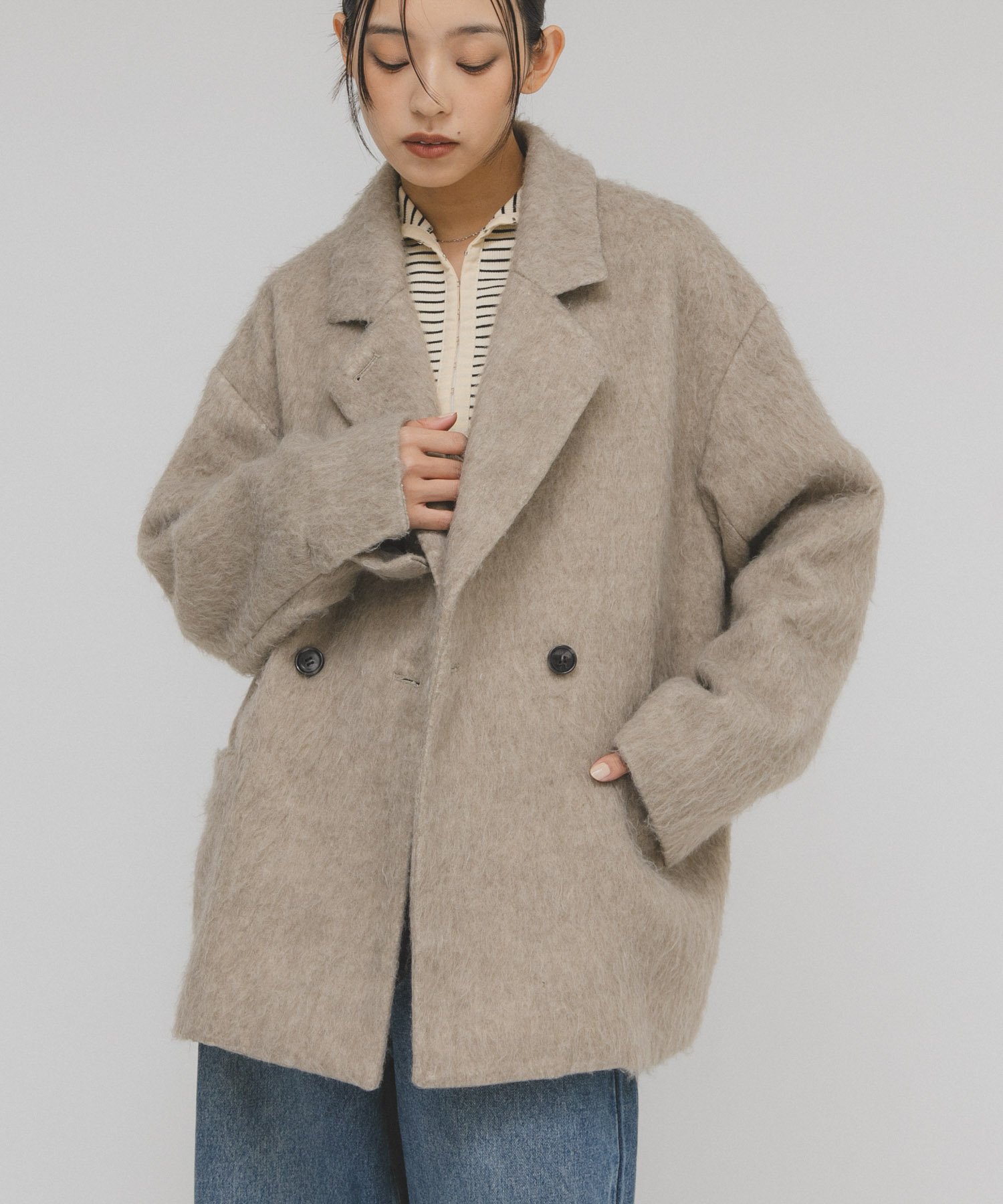 シャギーテーラードジャケット