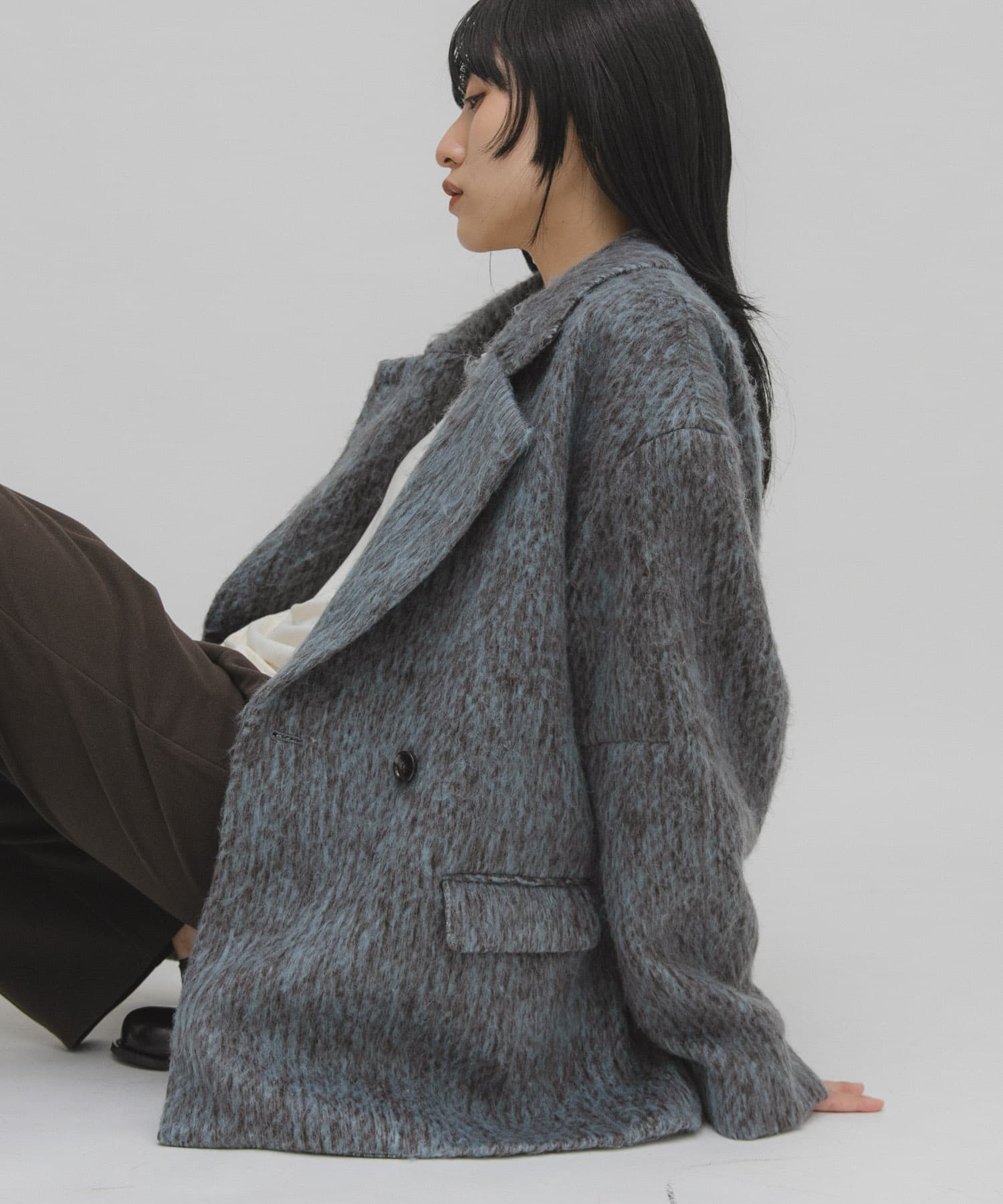 シャギーテーラードジャケット