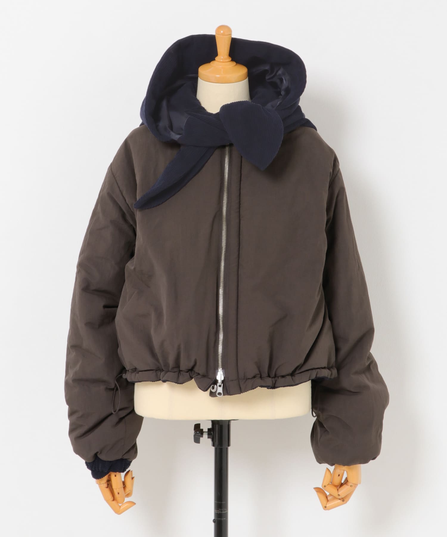 リバーシブルパデッドジャケット NAVY×BRN one