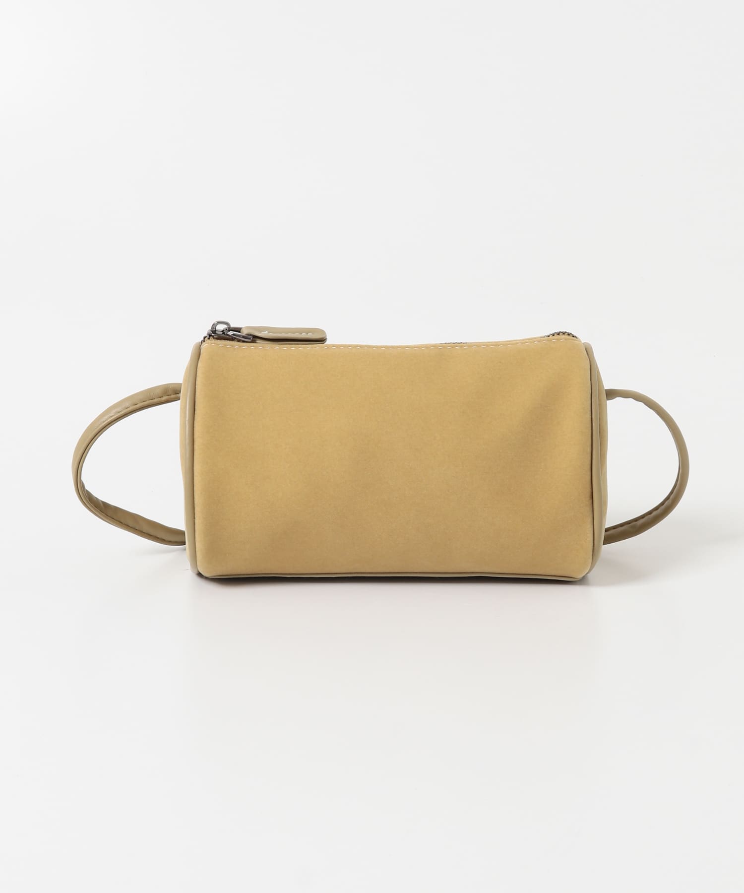 ステッチデザインベロアミニBAG BEIGE one
