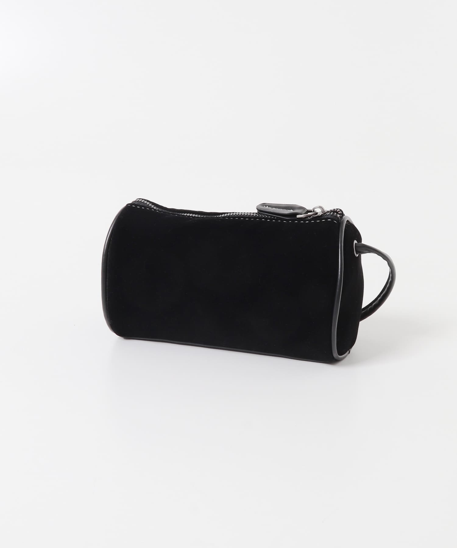 ステッチデザインベロアミニBAG BLACK one