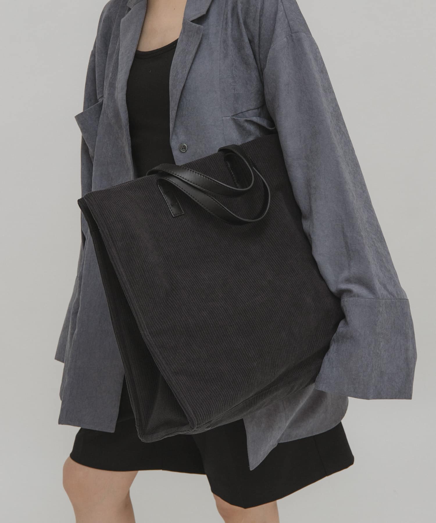 コーデュロイスクエアビッグBAG