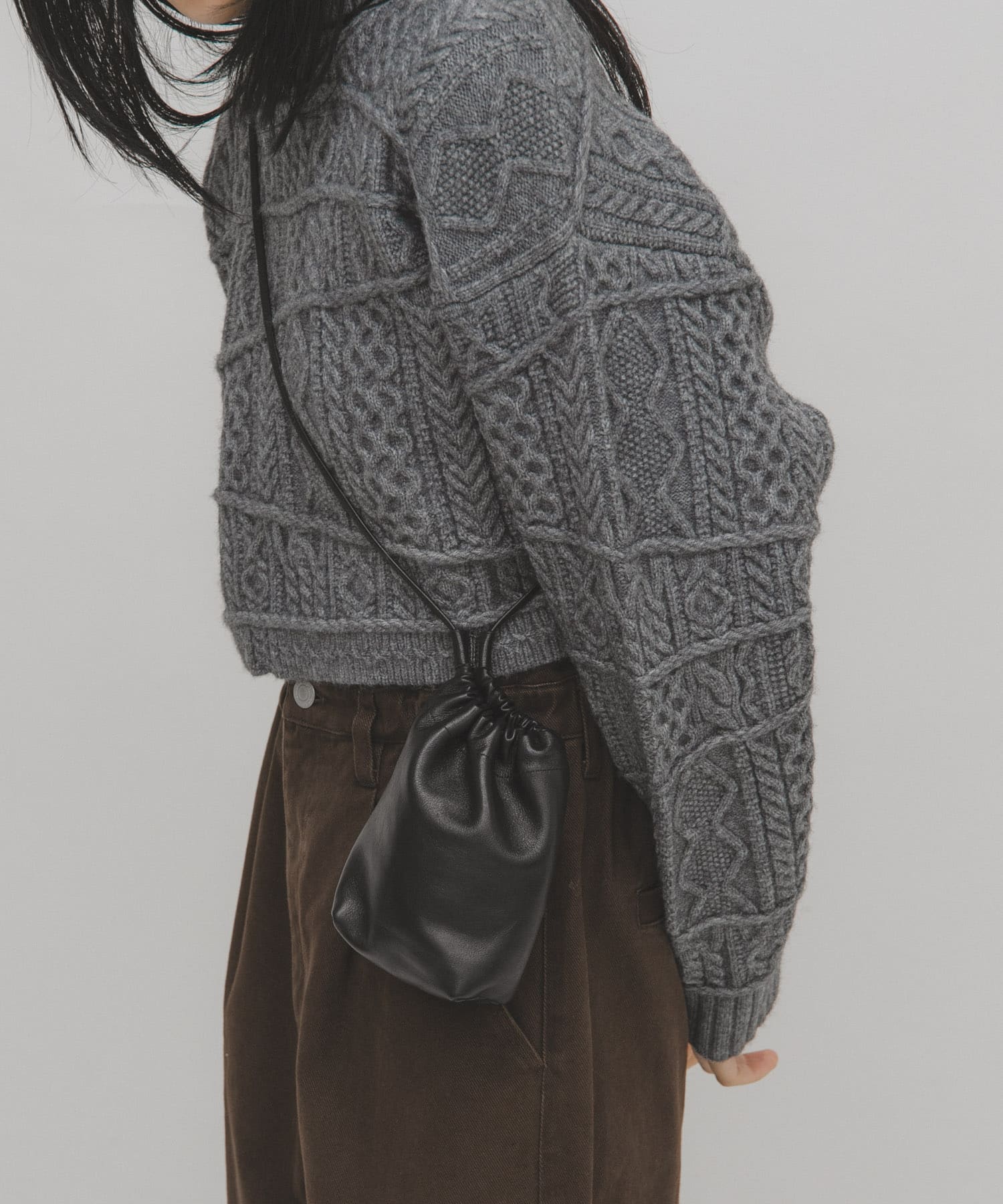 マイクロポーチBAG BLACK One