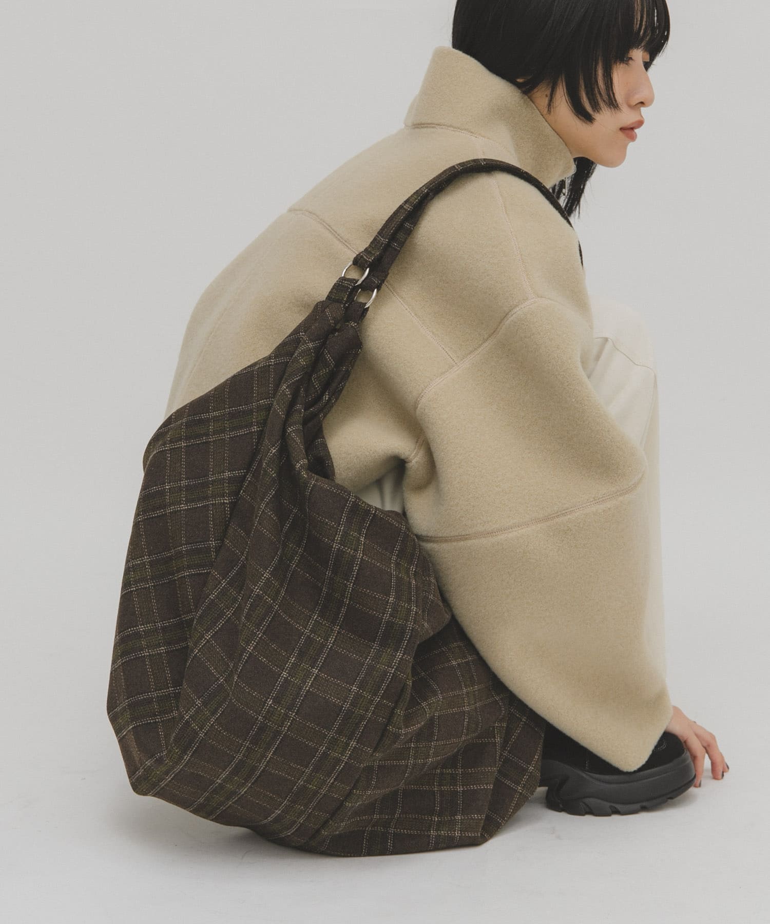 ウールミックス2WAYイージーBAG BROWN One