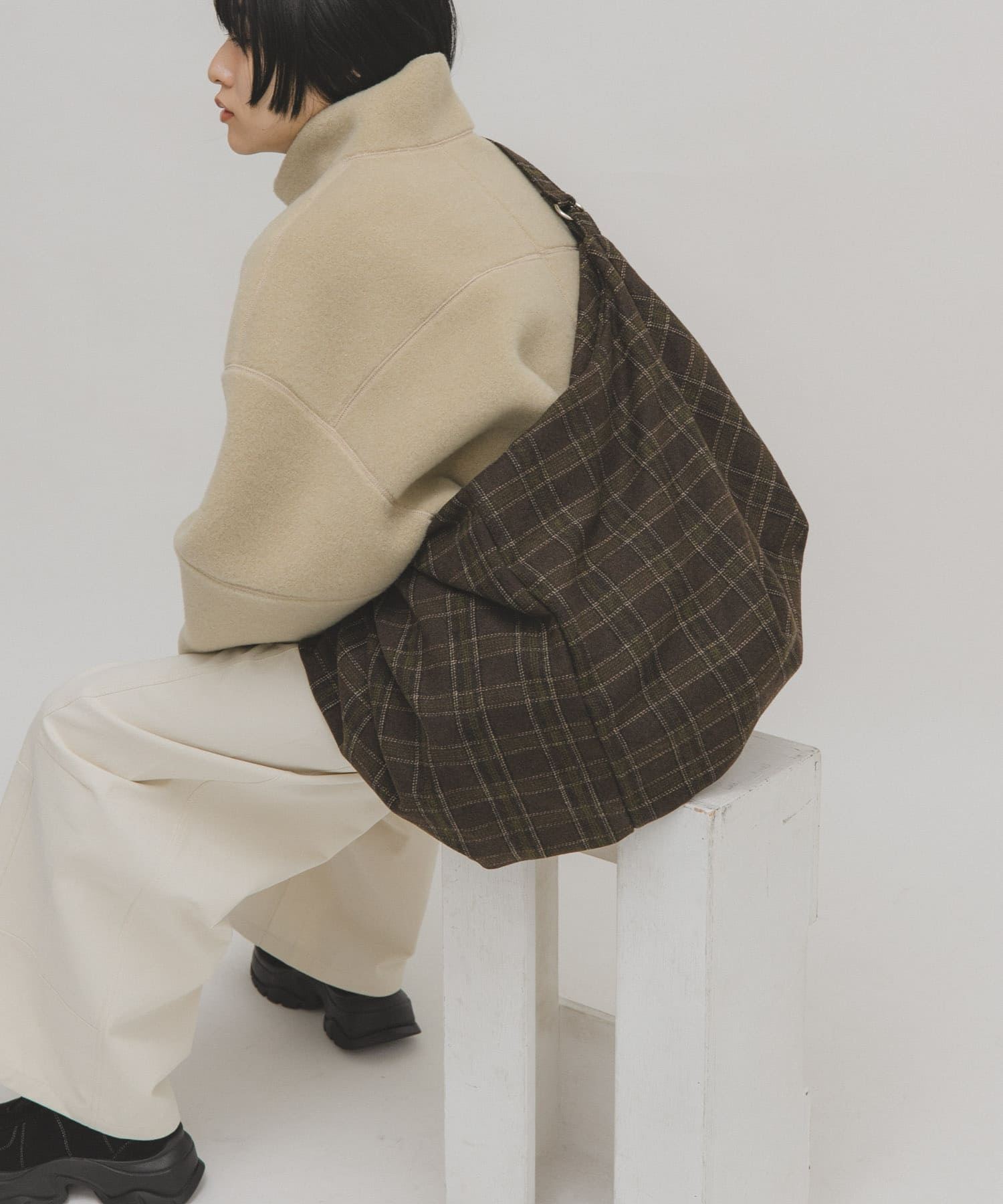 ウールミックス2WAYイージーBAG BROWN One