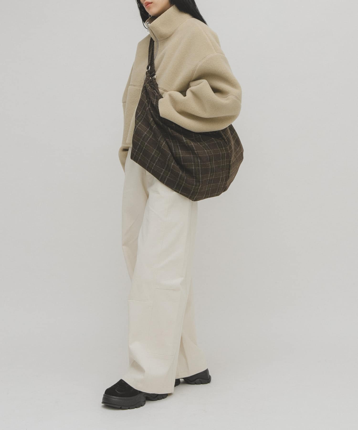 ウールミックス2WAYイージーBAG BROWN One