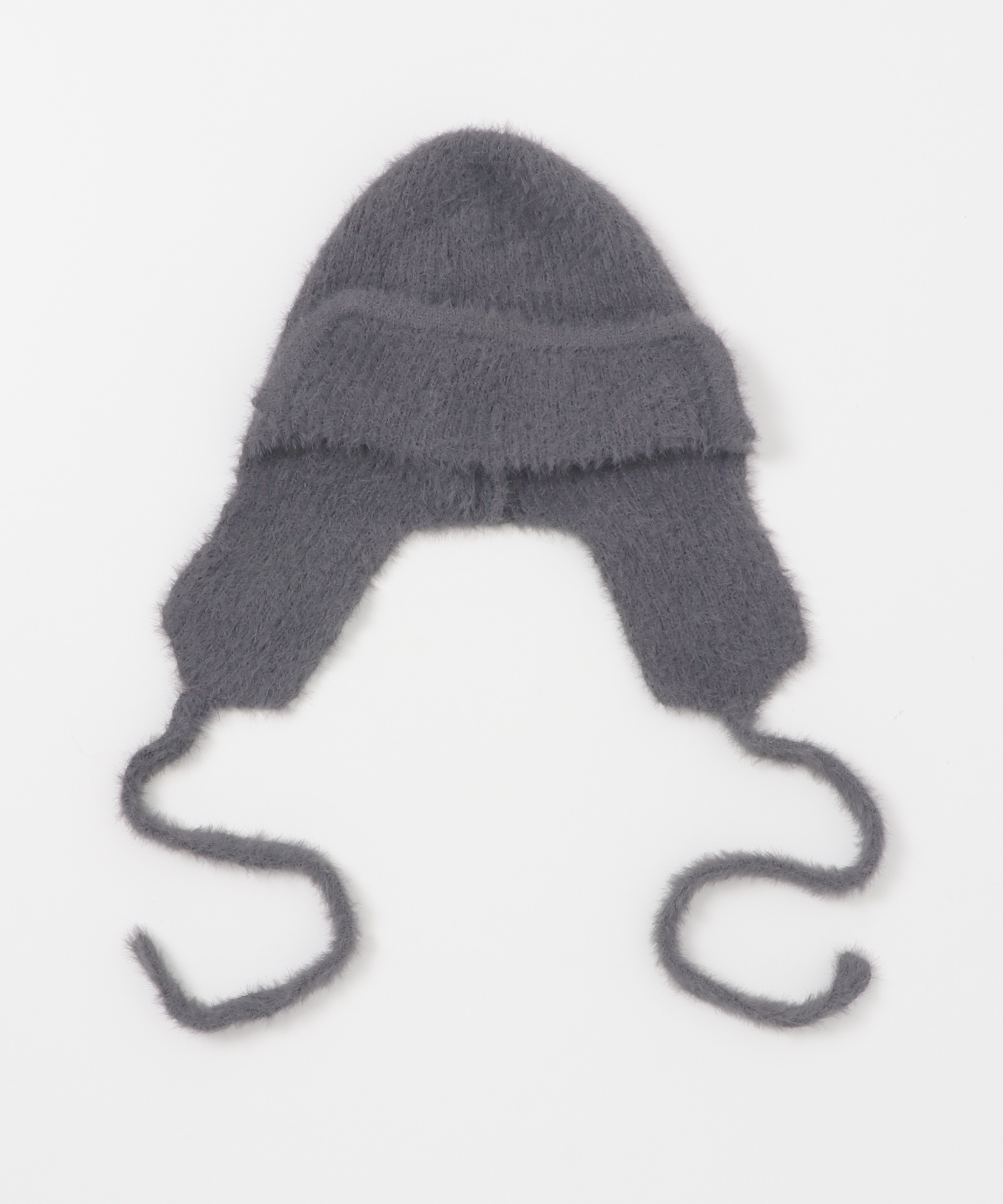 シャギーフライトニットHAT BLUE GRAY One