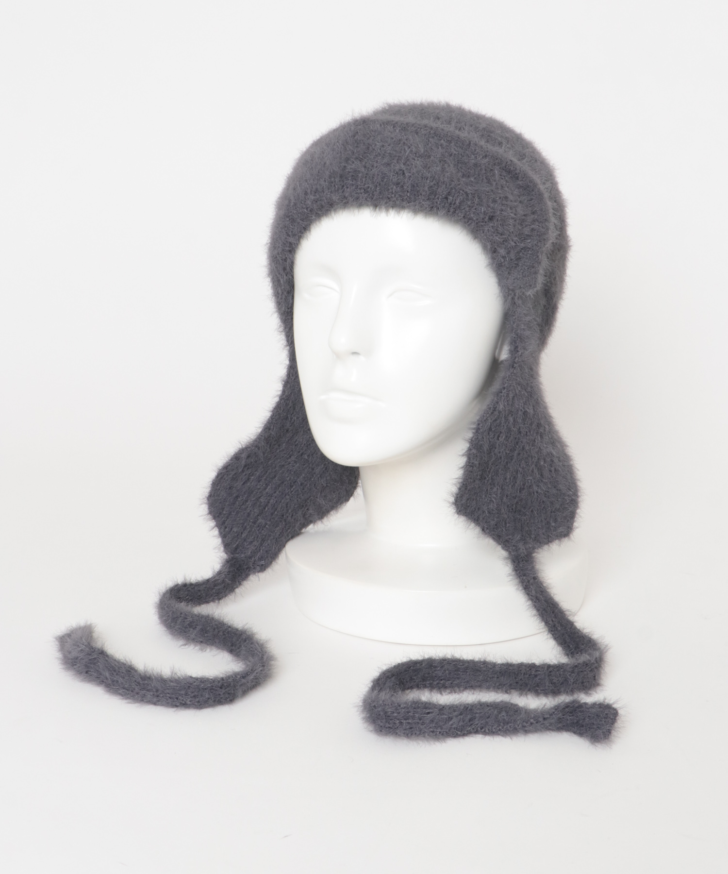 シャギーフライトニットHAT BLUE GRAY One