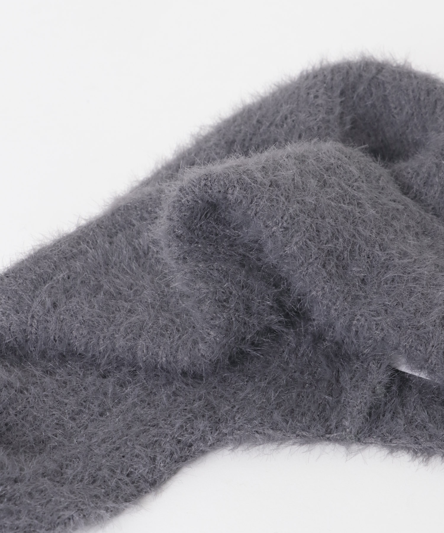 シャギーフライトニットHAT BLUE GRAY One