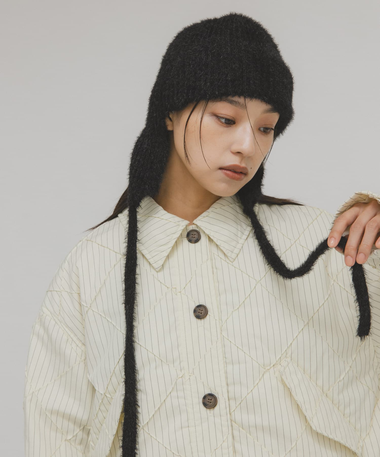 シャギーフライトニットHAT