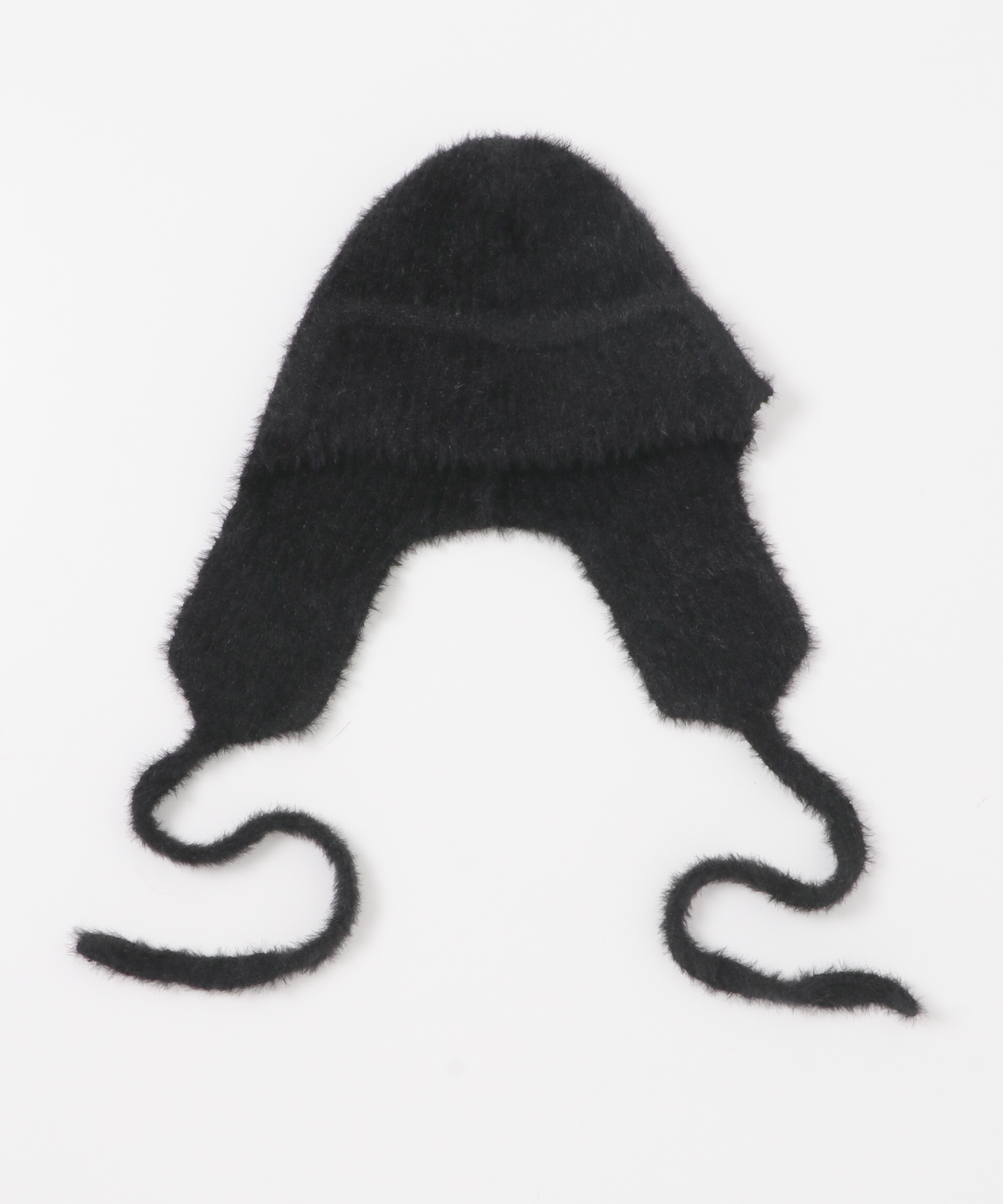 シャギーフライトニットHAT BLACK One