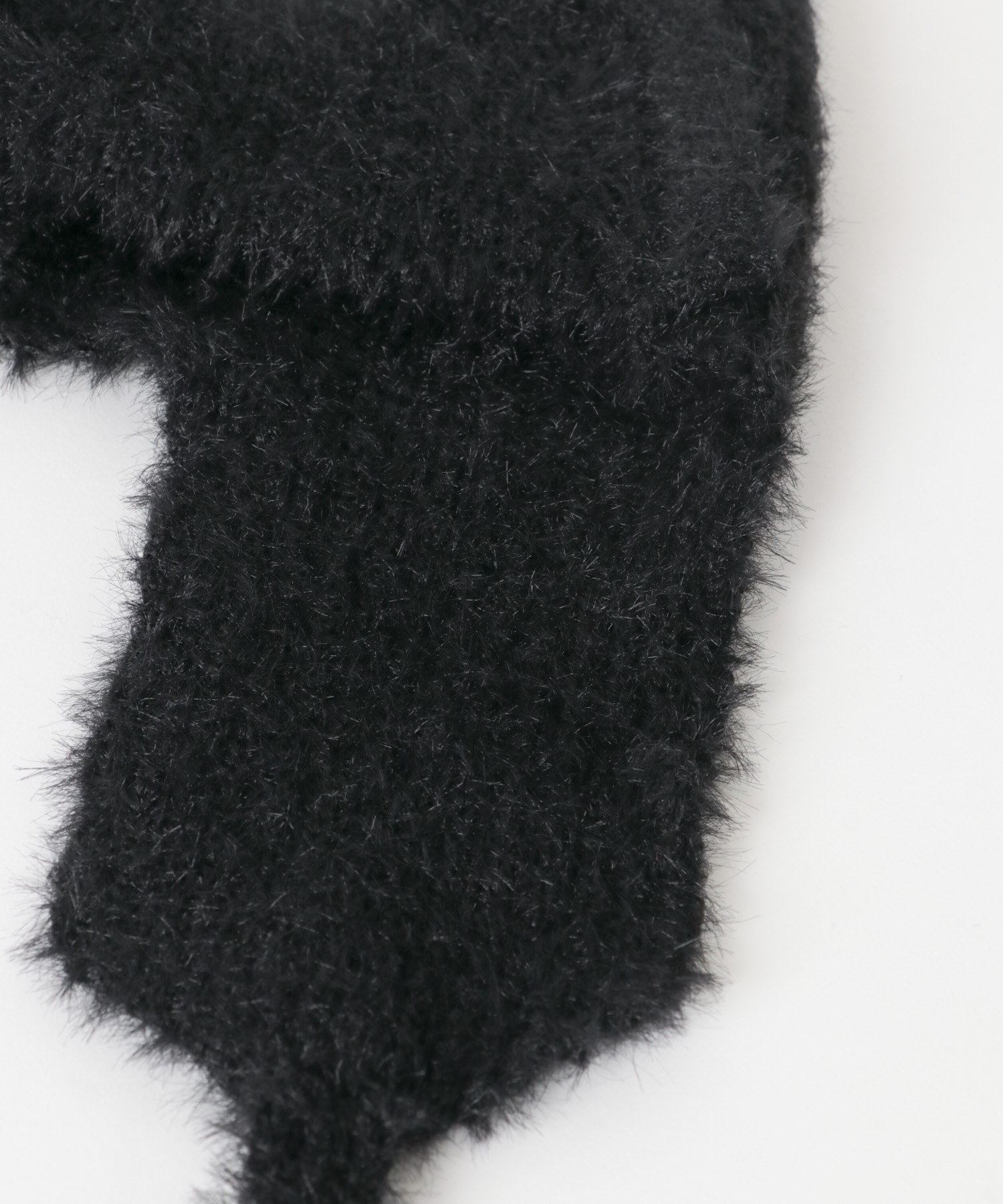 シャギーフライトニットHAT BLACK One