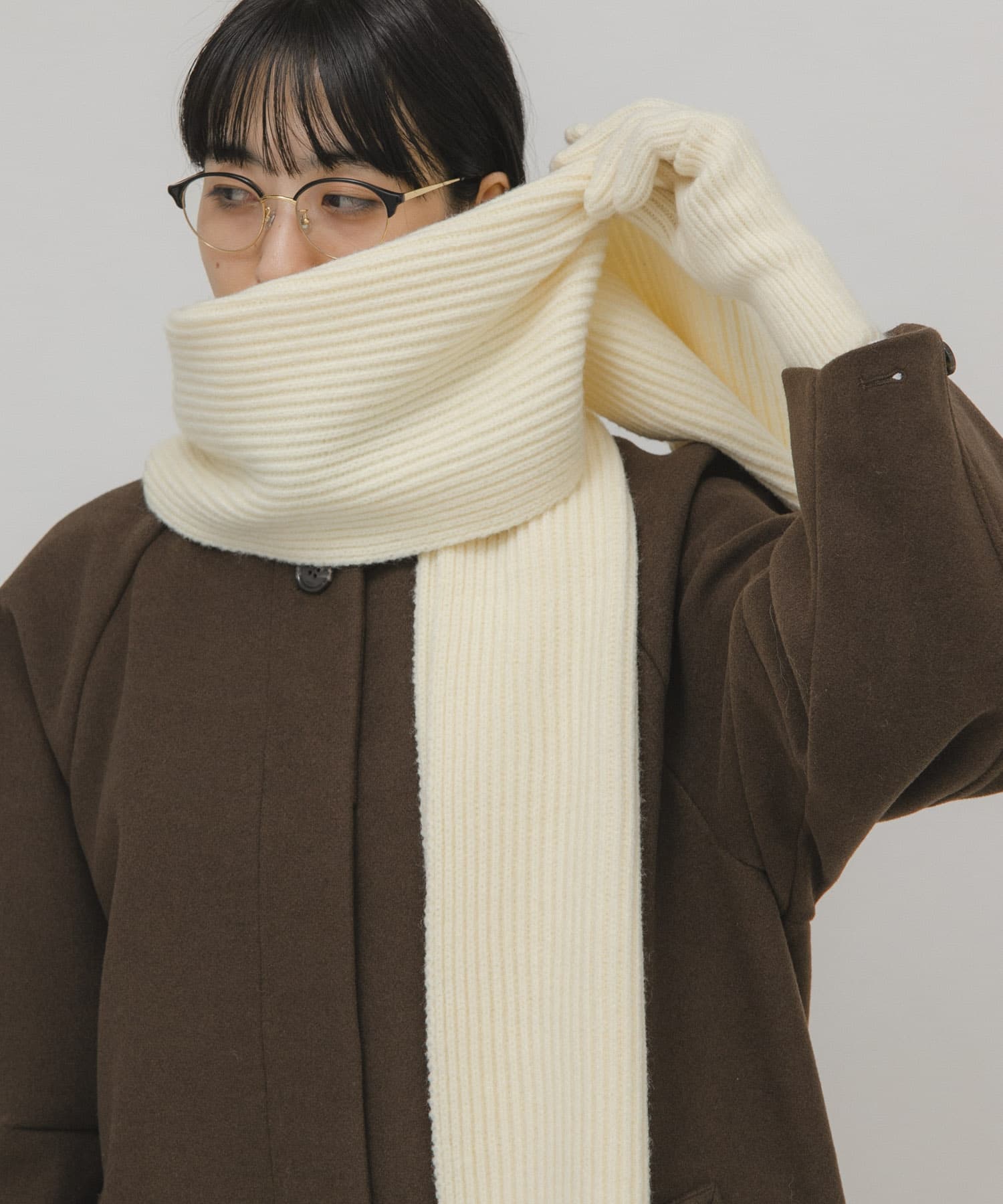 リブニットマフラー