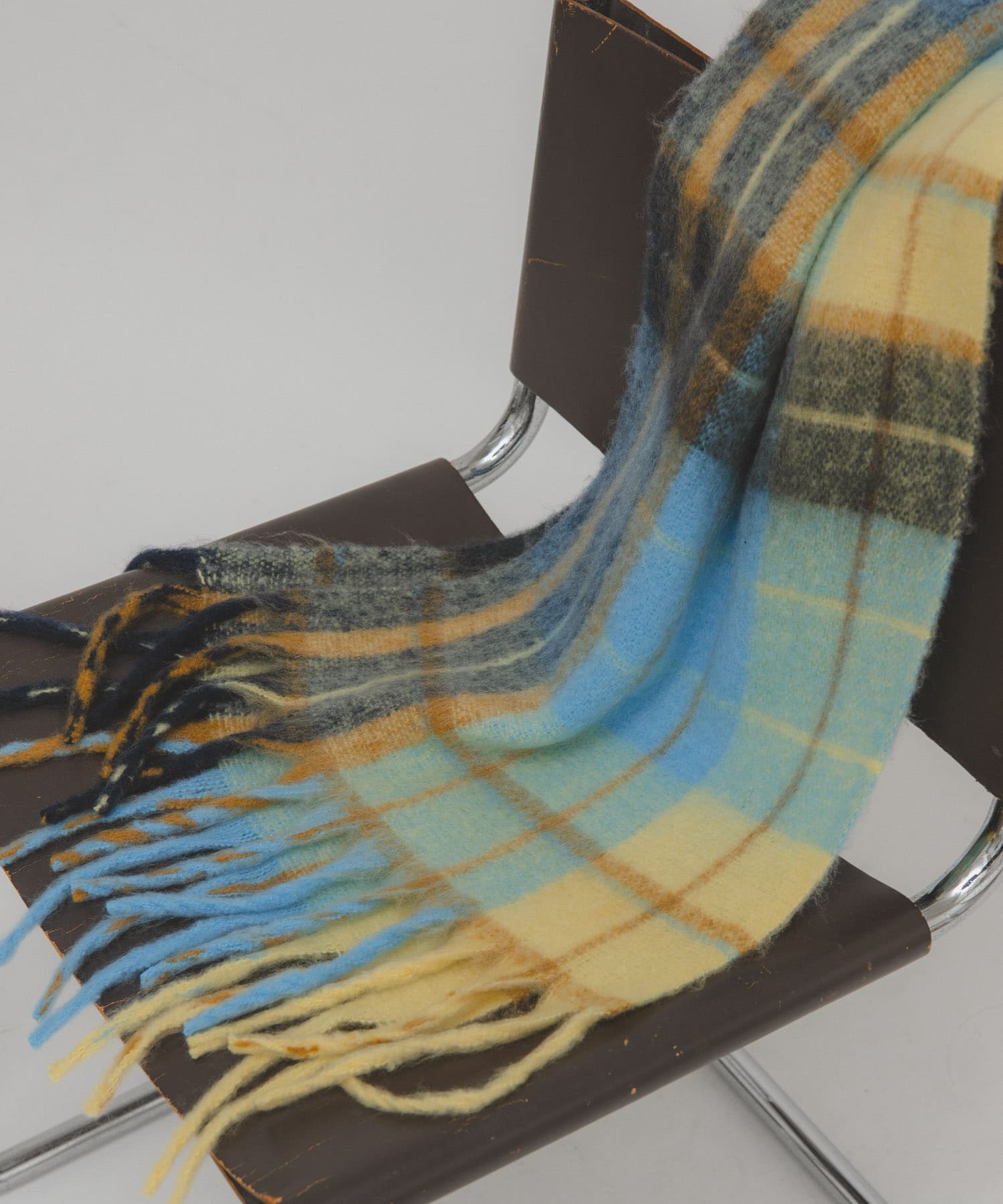 ブークレチェックストール BLUE one