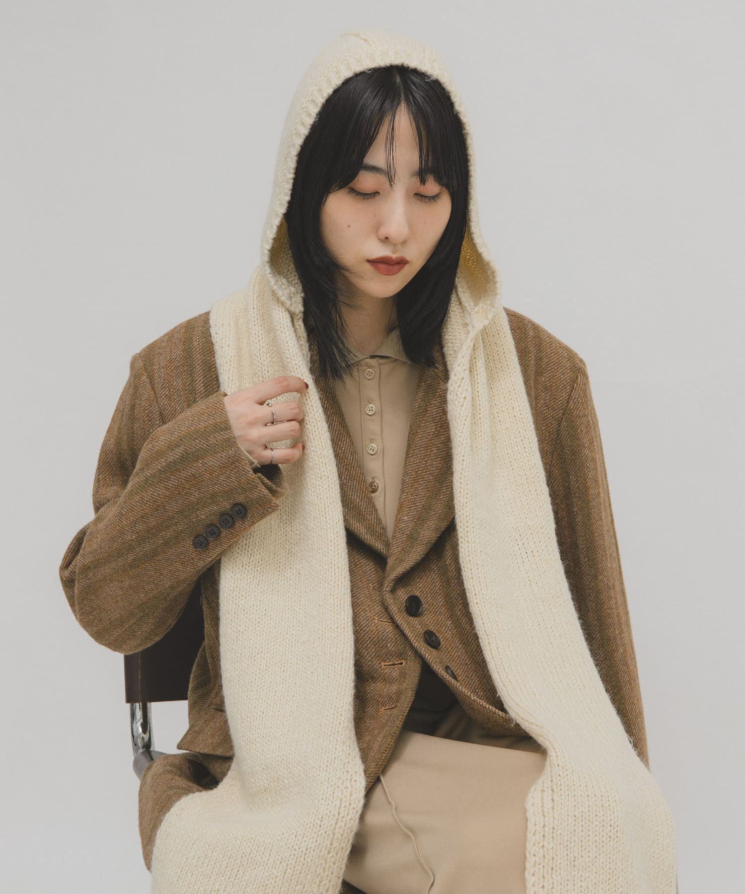 フードマフラー IVORY One