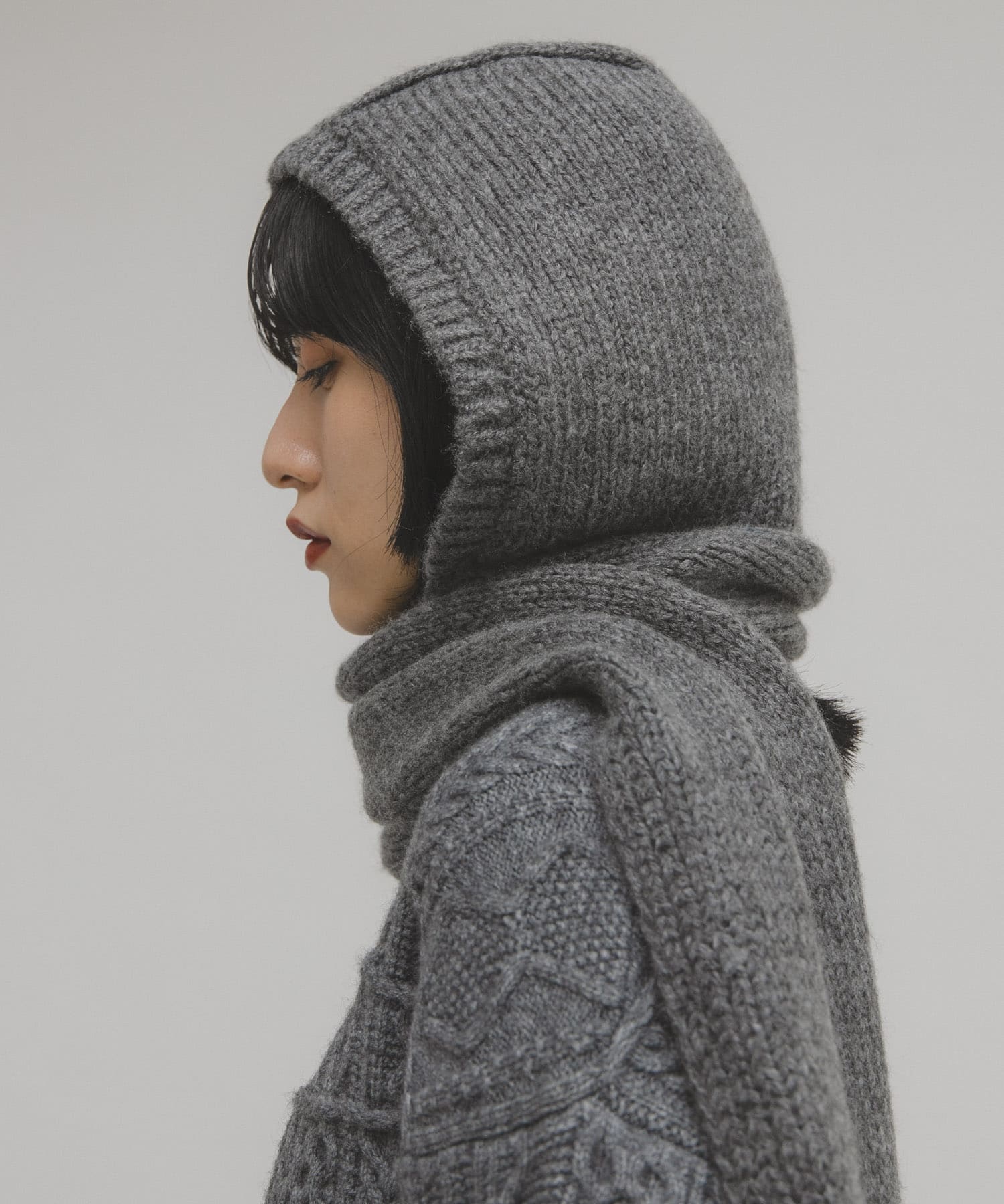 フードマフラー GRAY One