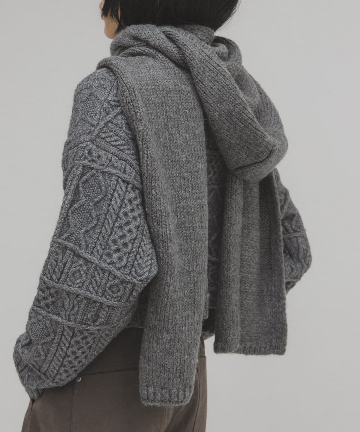 フードマフラー GRAY One