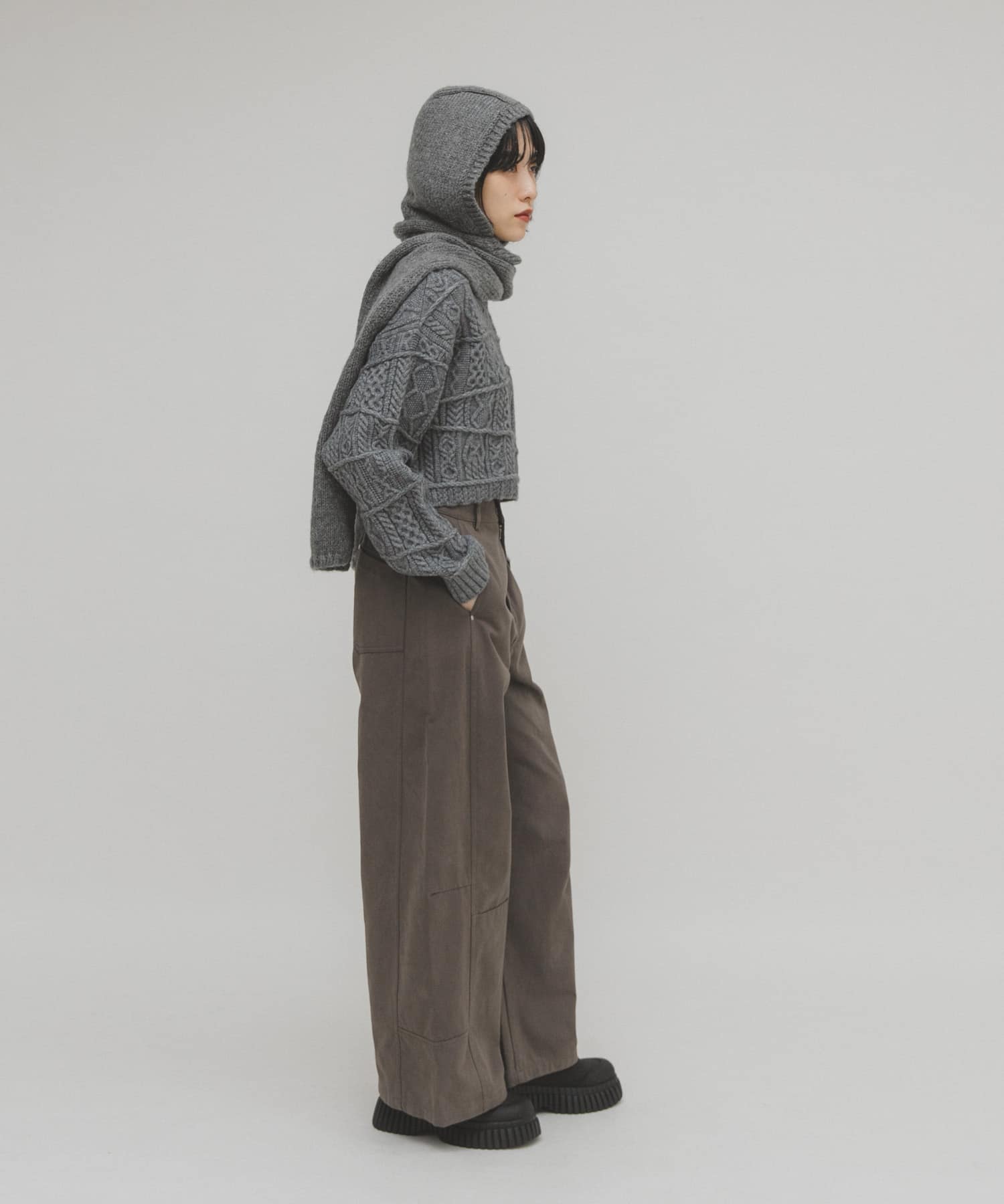 フードマフラー GRAY One