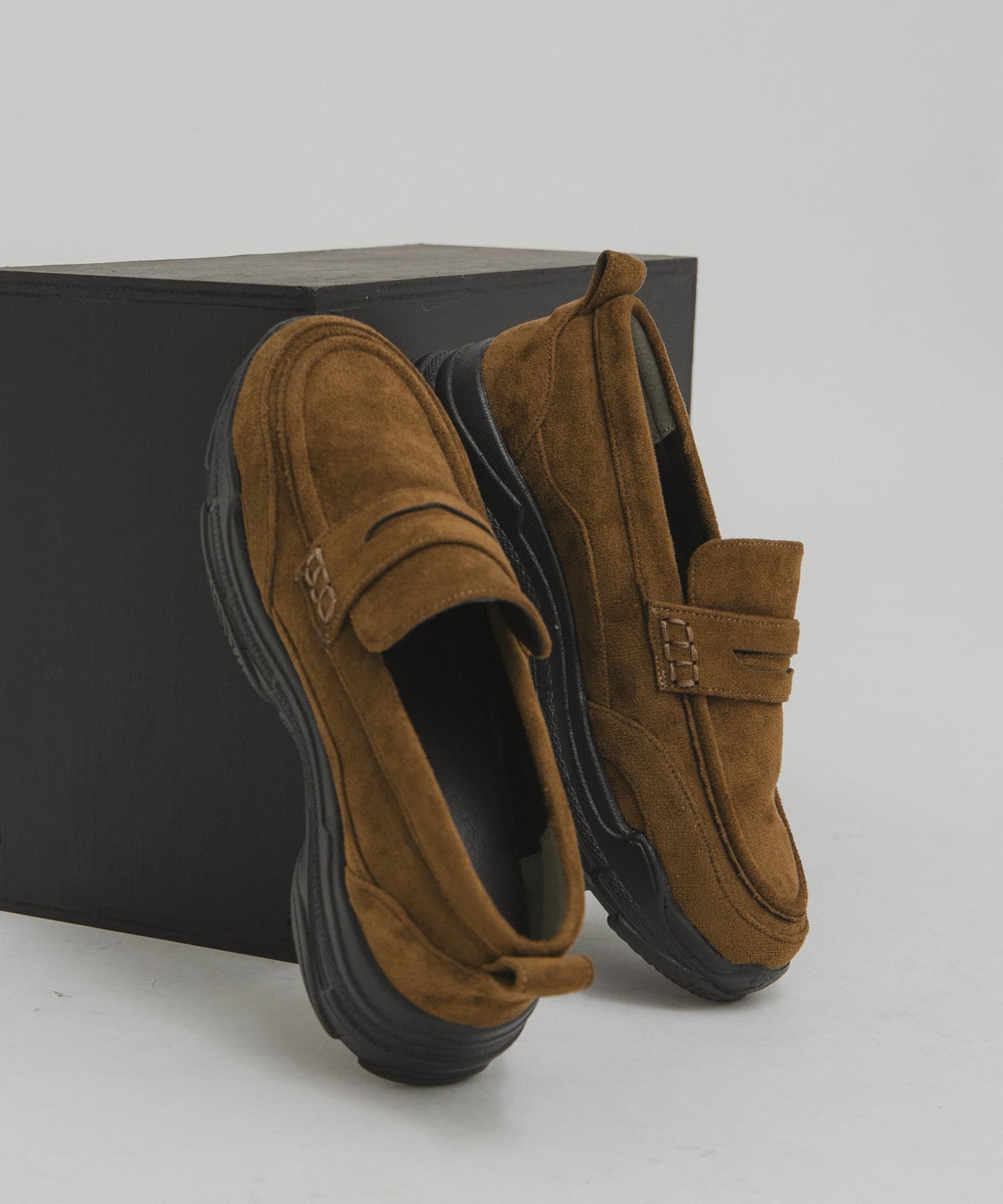 スニーカーソールローファー BROWN S
