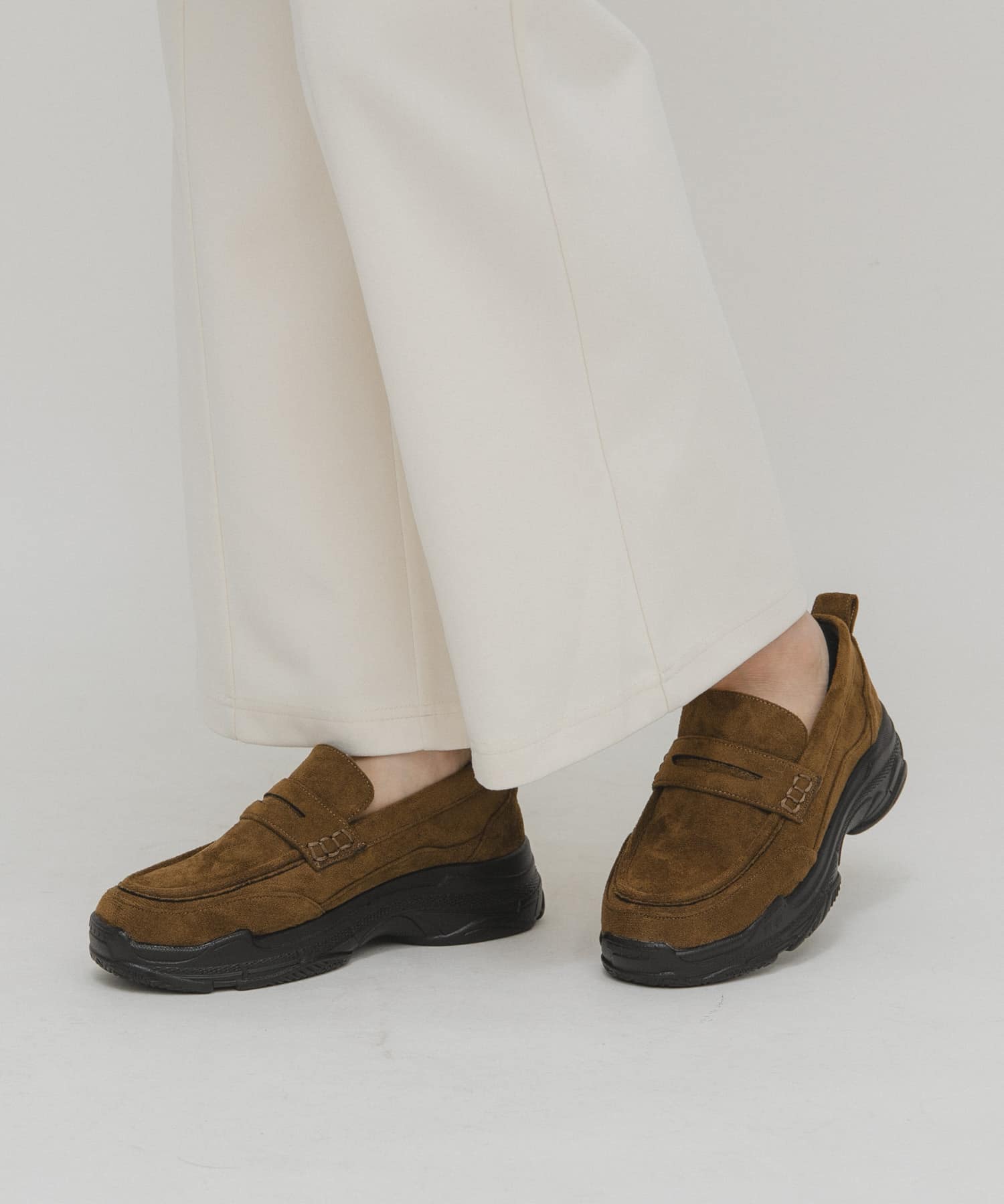 スニーカーソールローファー BROWN S