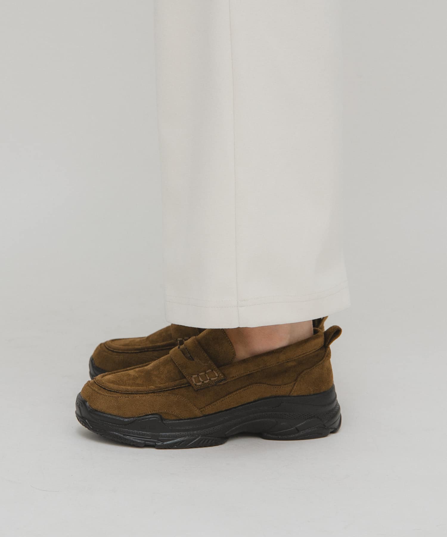 スニーカーソールローファー BROWN S