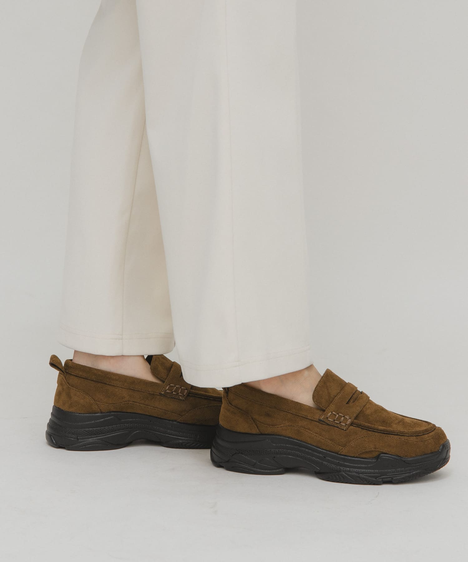 スニーカーソールローファー BROWN S
