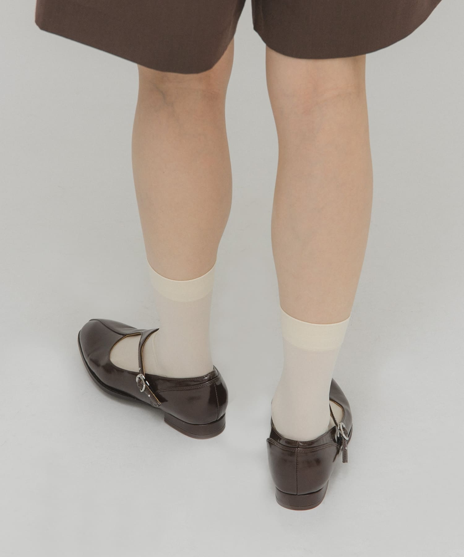 アシンメトリーメリージェーンローファー BROWN 36