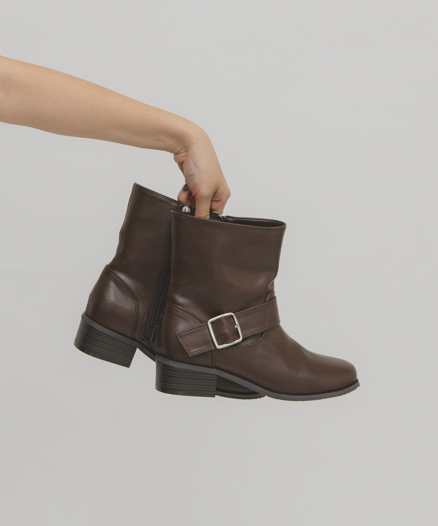 エンジニアショートブーツ BROWN 36