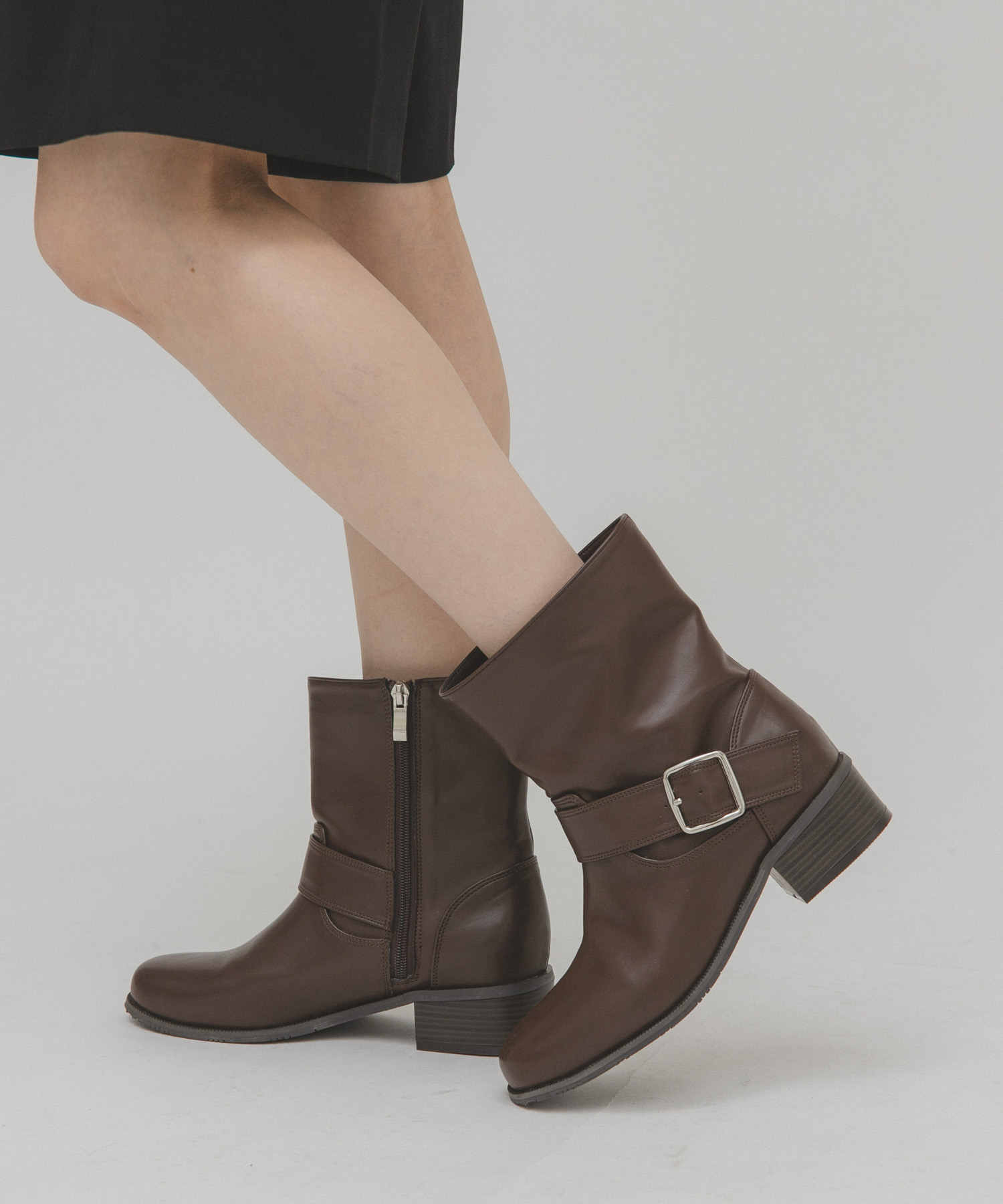 エンジニアショートブーツ BROWN 36