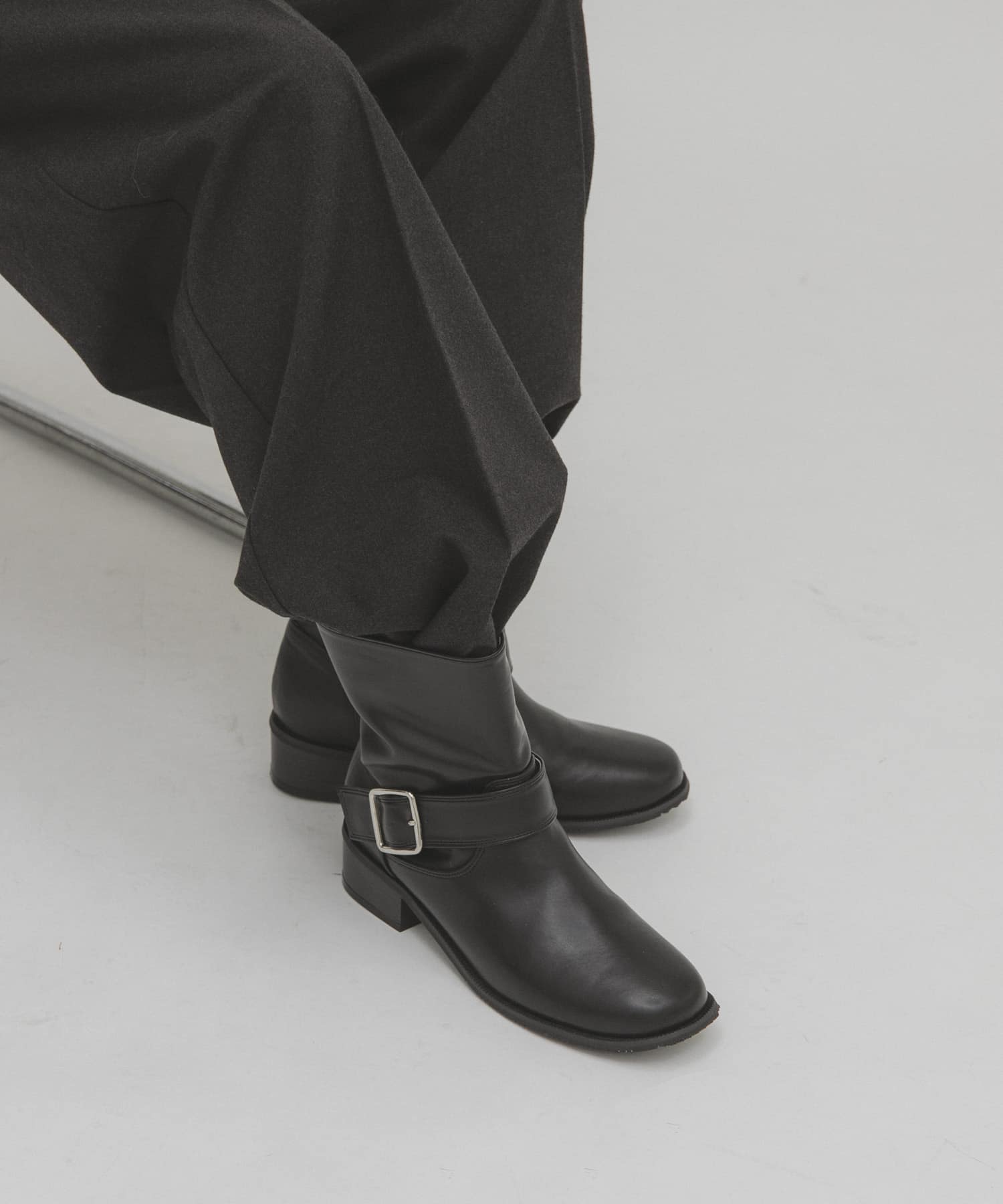 エンジニアショートブーツ BLACK 36