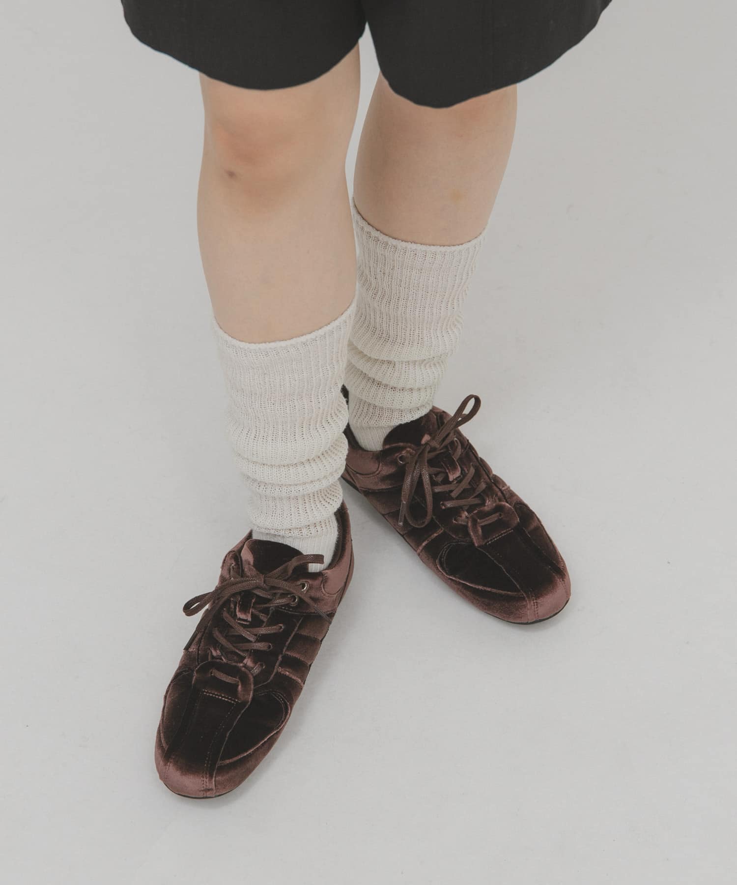 ベロアスニーカー BROWN 37