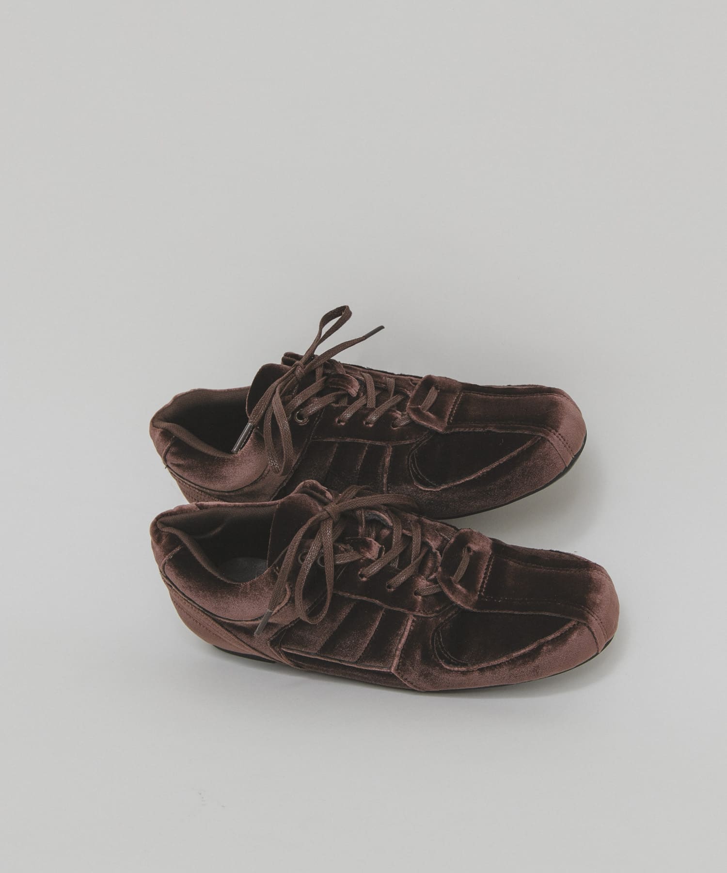 ベロアスニーカー BROWN 37