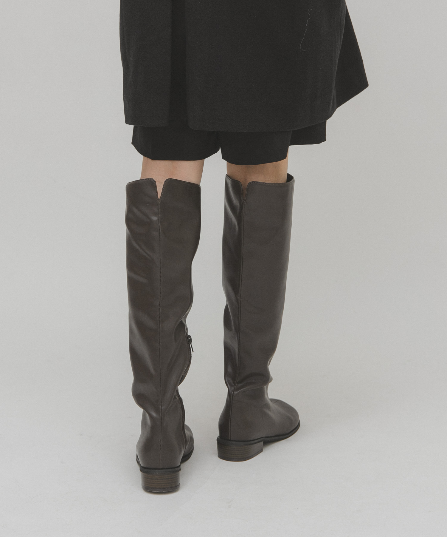 プランプトゥロングブーツ D.BROWN 36
