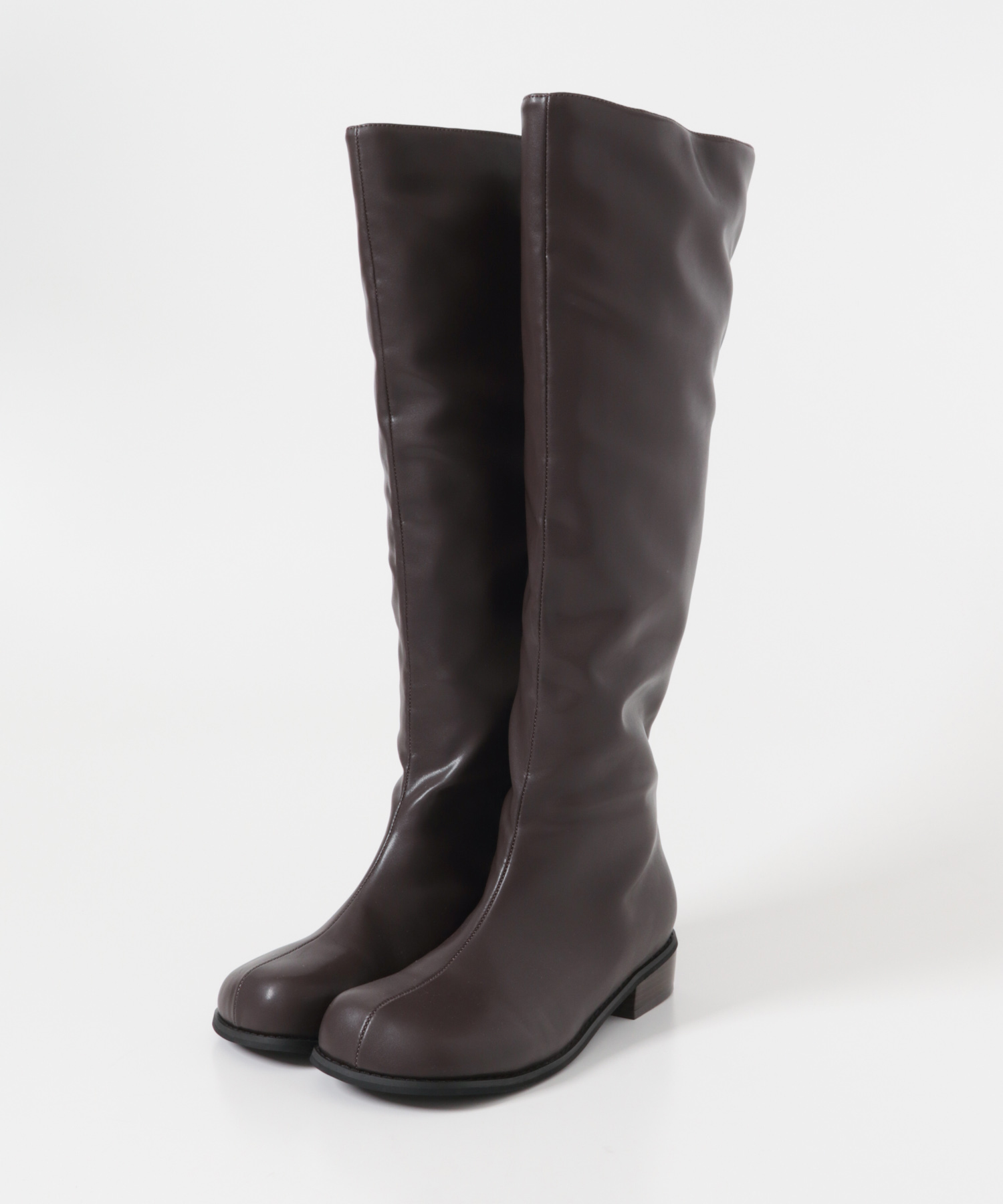 プランプトゥロングブーツ D.BROWN 36