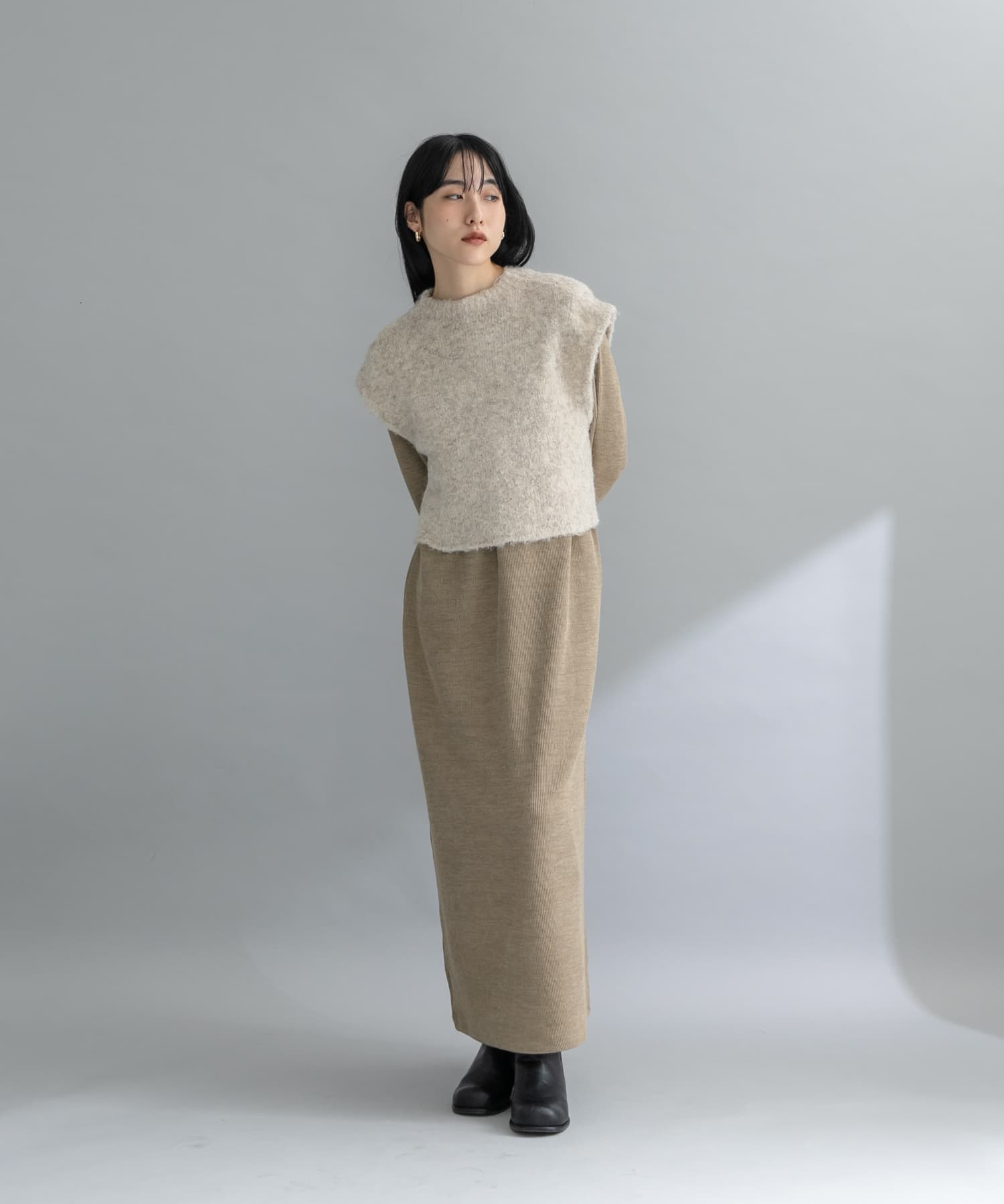 『WEB限定』ニットSETカットソーワンピース