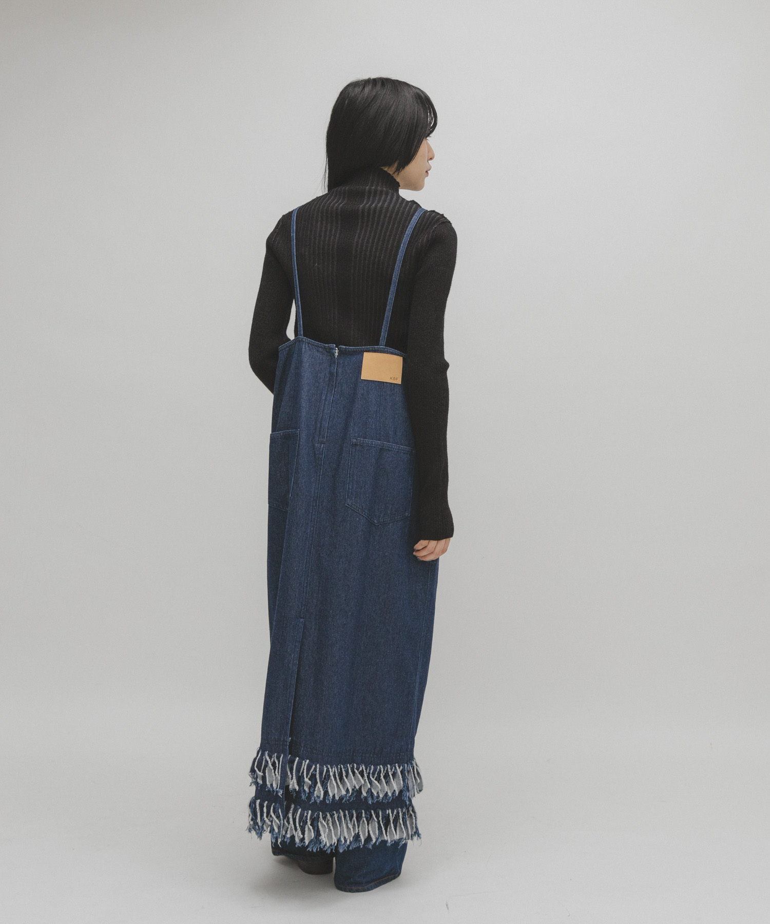 illi　ランダムRIBハイネックニット CHARCOAL One
