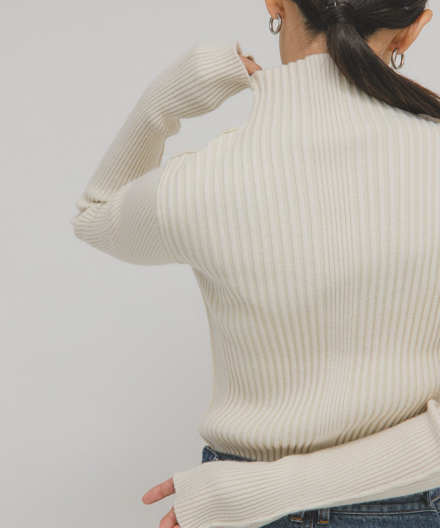 illi　ランダムRIBハイネックニット IVORY One
