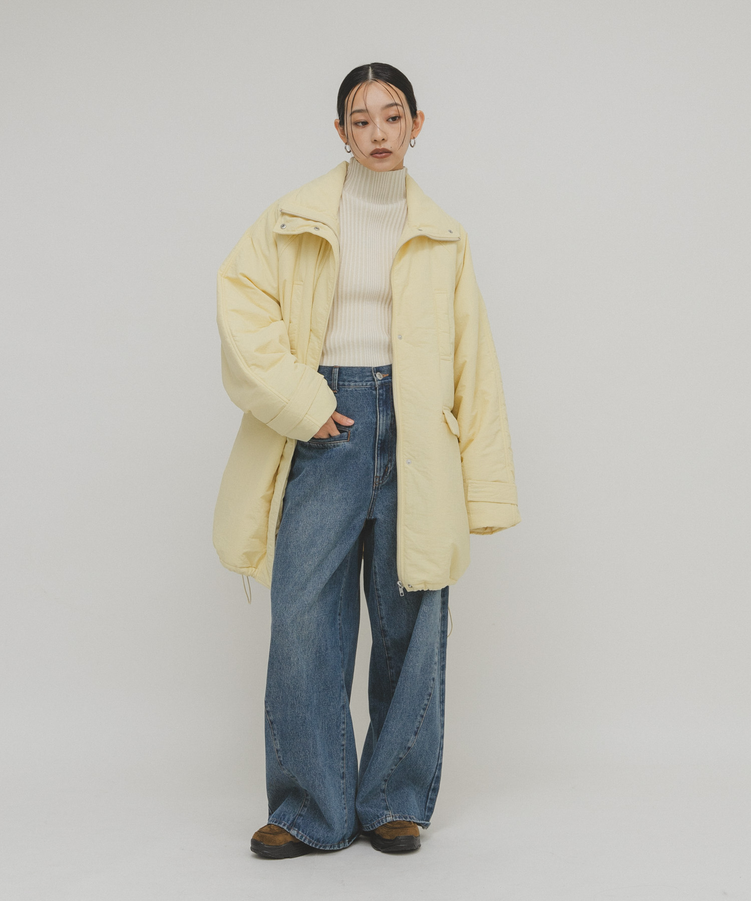 illi　ランダムRIBハイネックニット IVORY One