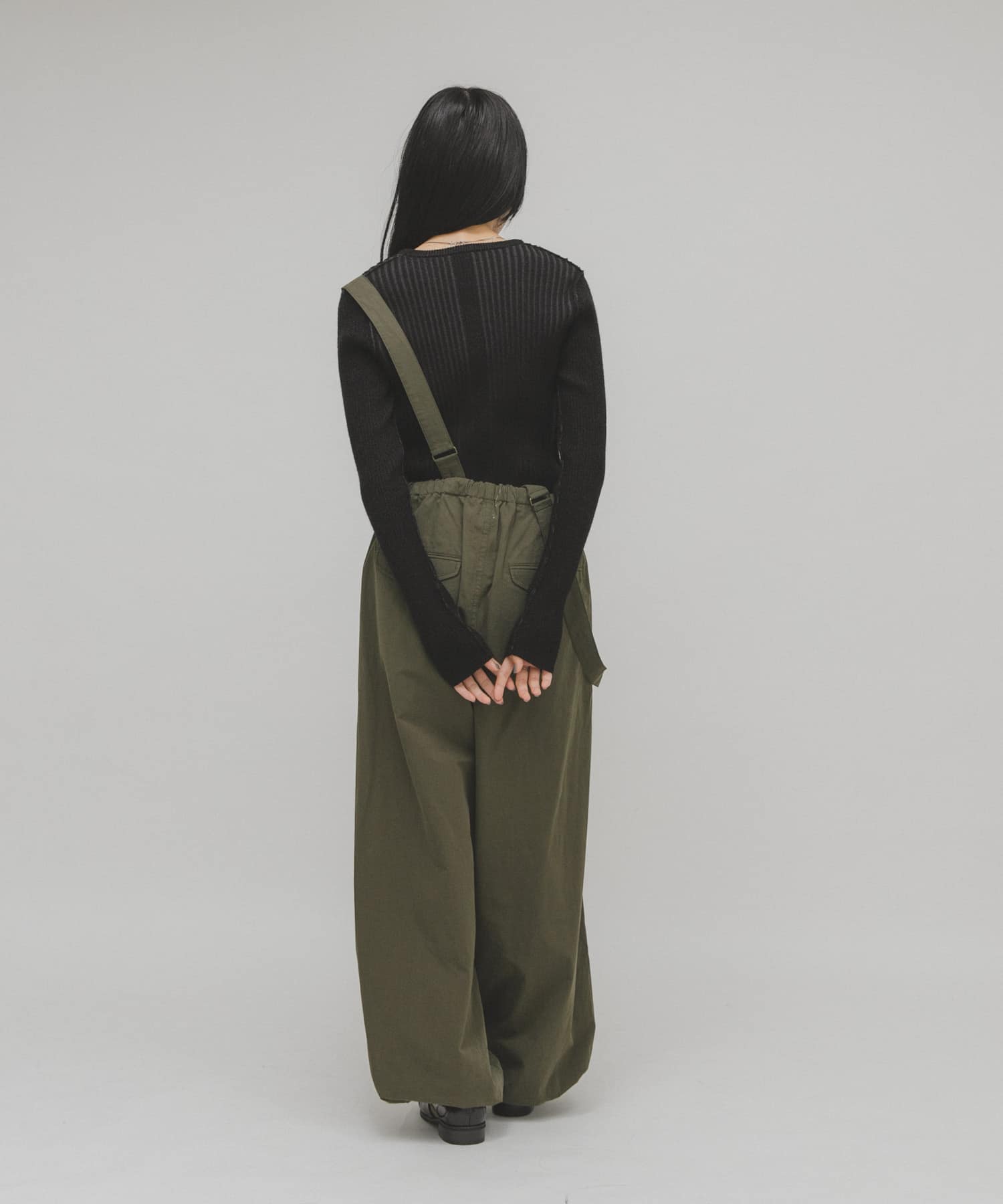 illi　ランダムRIBクルーネックニット CHARCOAL One