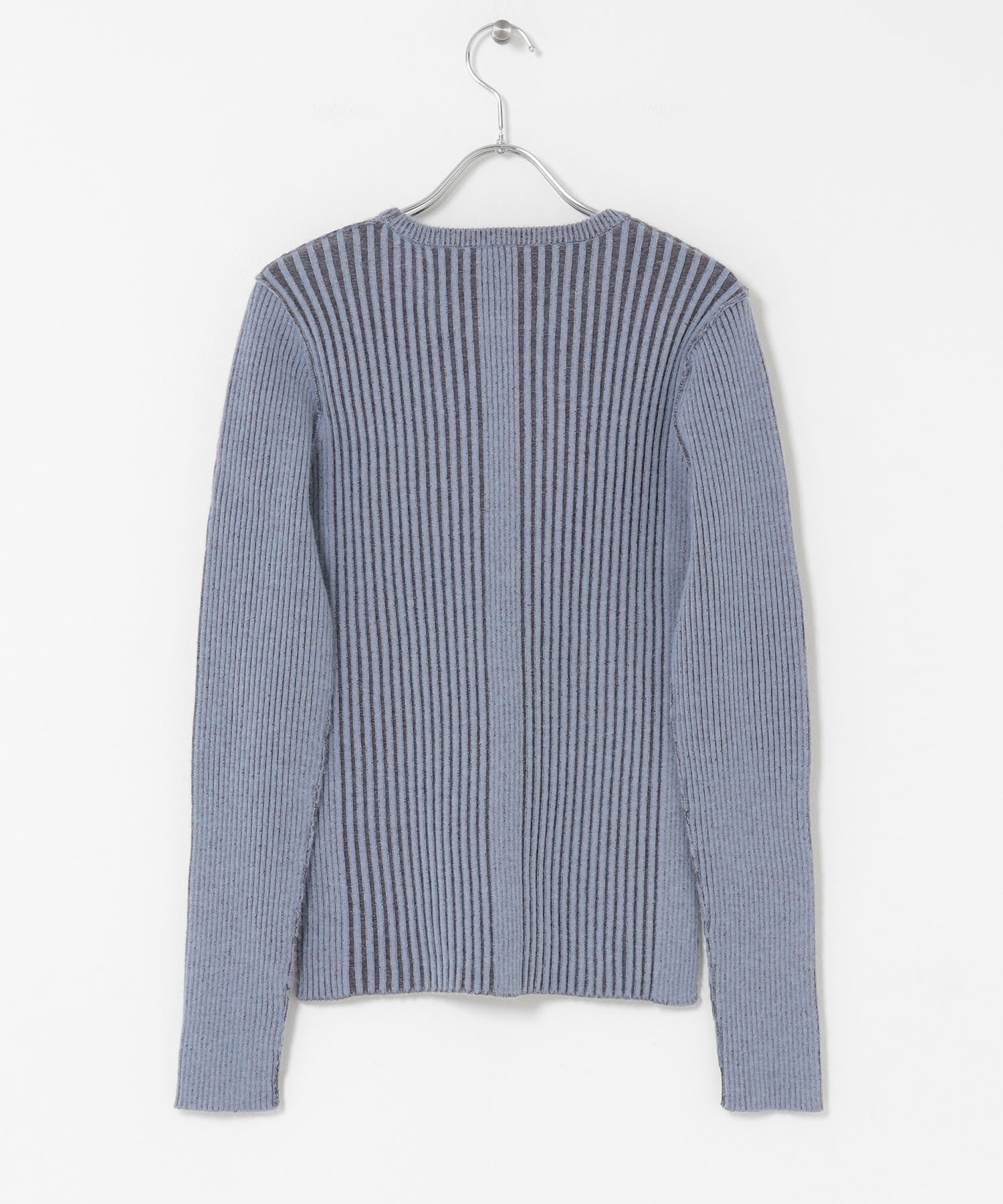 illi　ランダムRIBクルーネックニット BLUE One