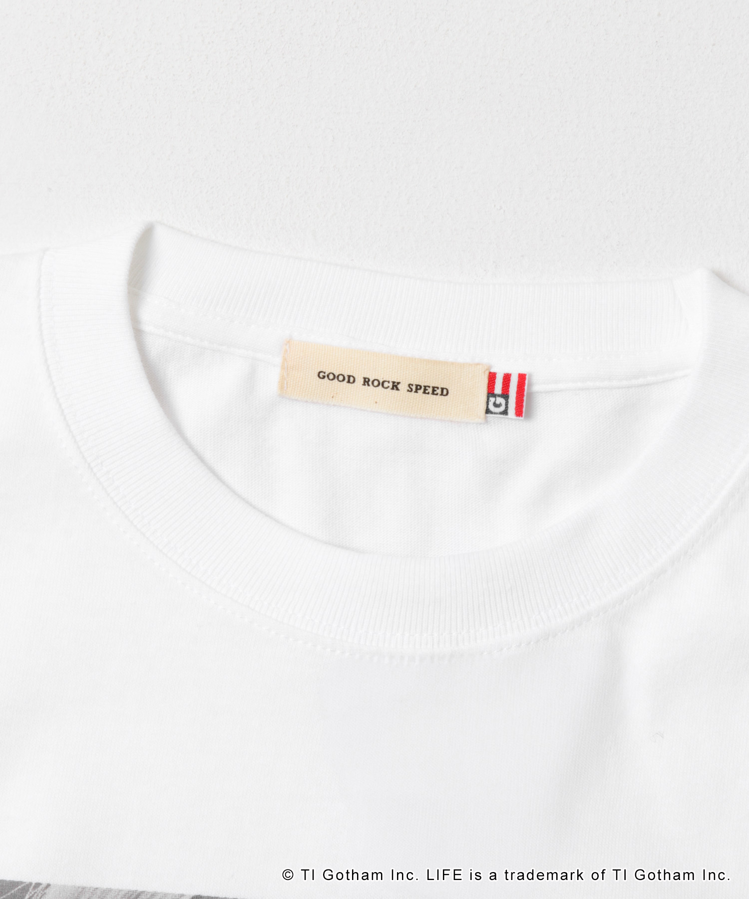 GOOD ROCK SPEED　LIFE PC TEE WHITE FREE
