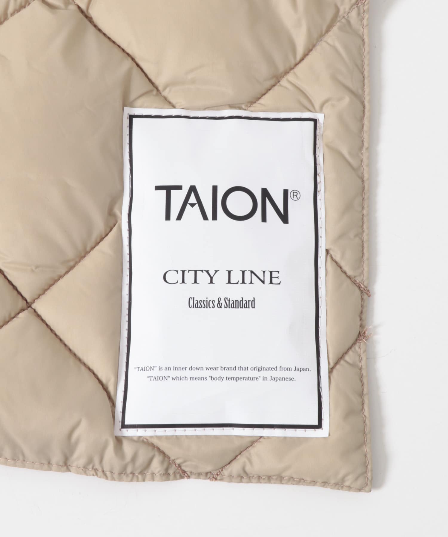 TAION　CITY DOWN SCARF G.BEIGE One