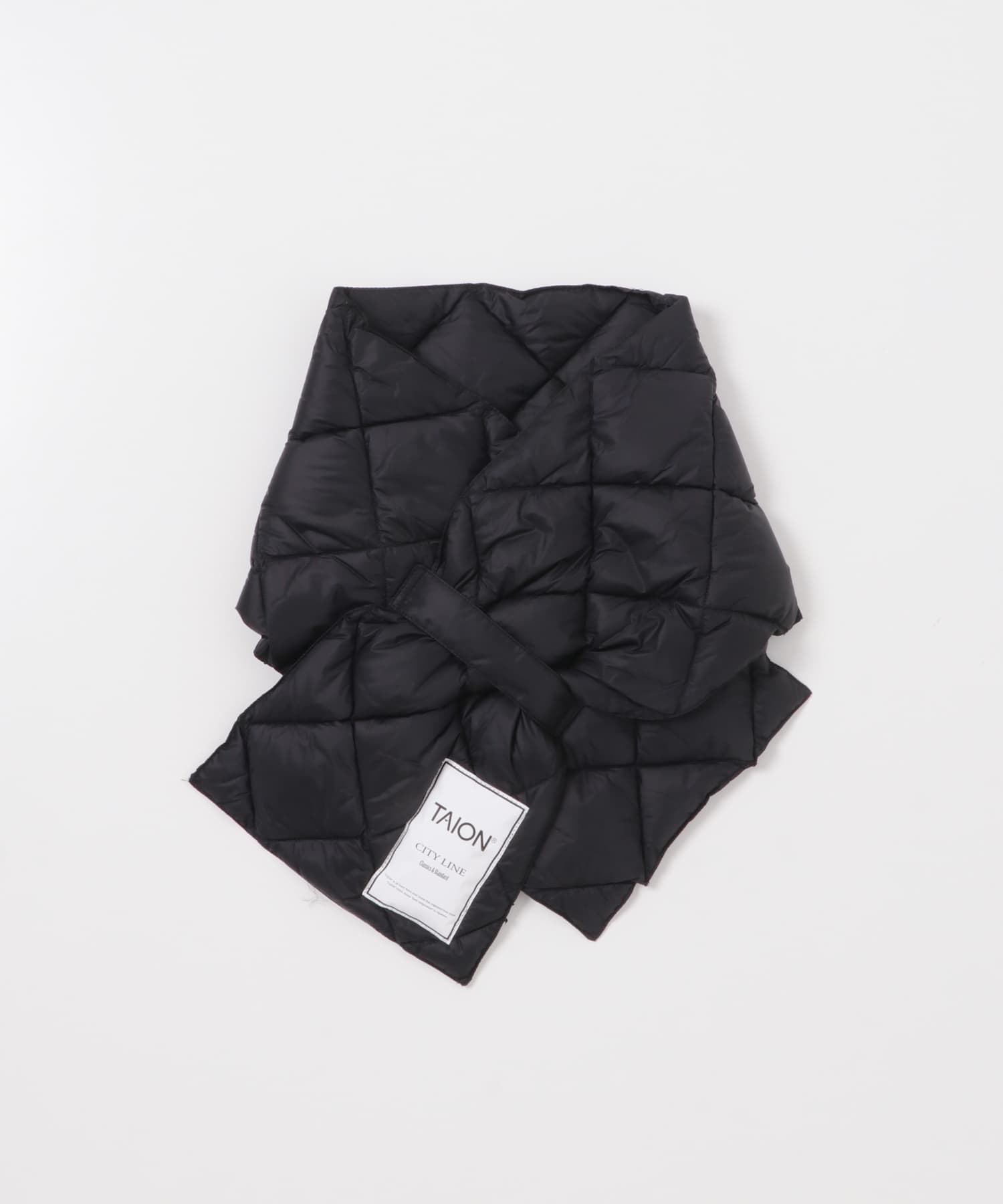 TAION　CITY DOWN SCARF BLACK One