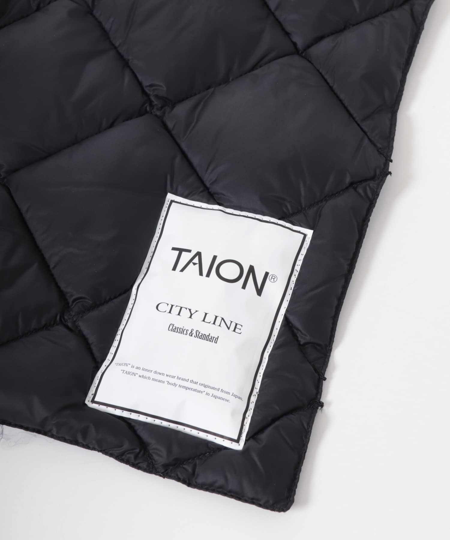 TAION　CITY DOWN SCARF BLACK One