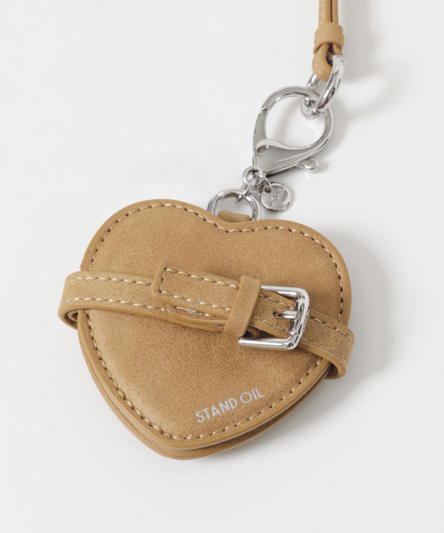 STAND OIL　BELTED MIRROR KEYRING CAMEL One