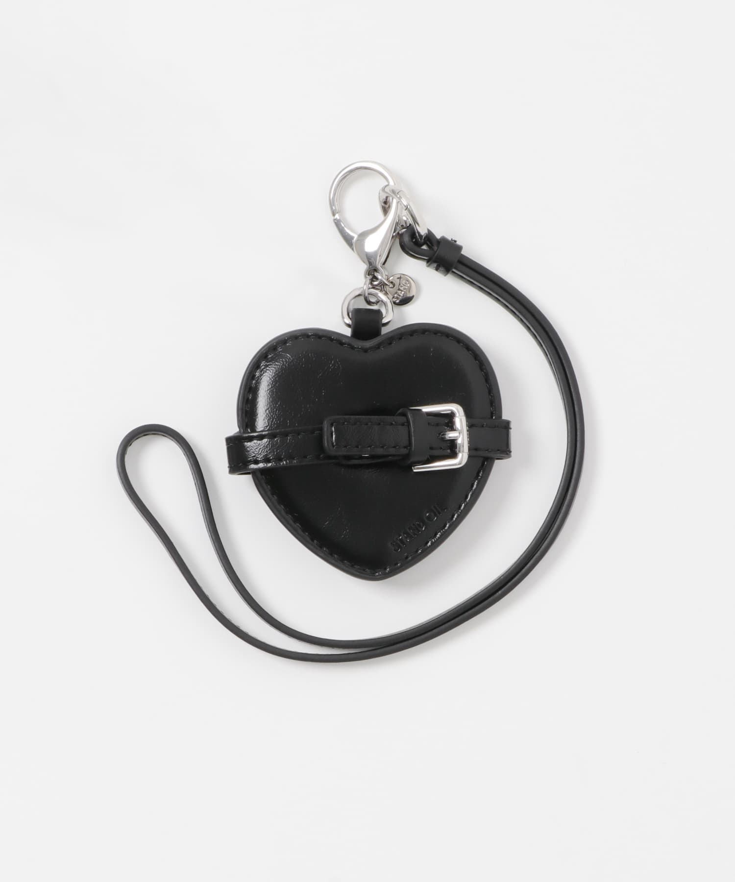 STAND OIL　BELTED MIRROR KEYRING BLACK One