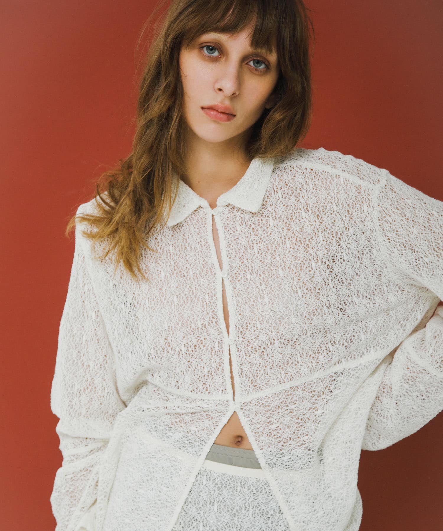 melon lace shirts パール Free
