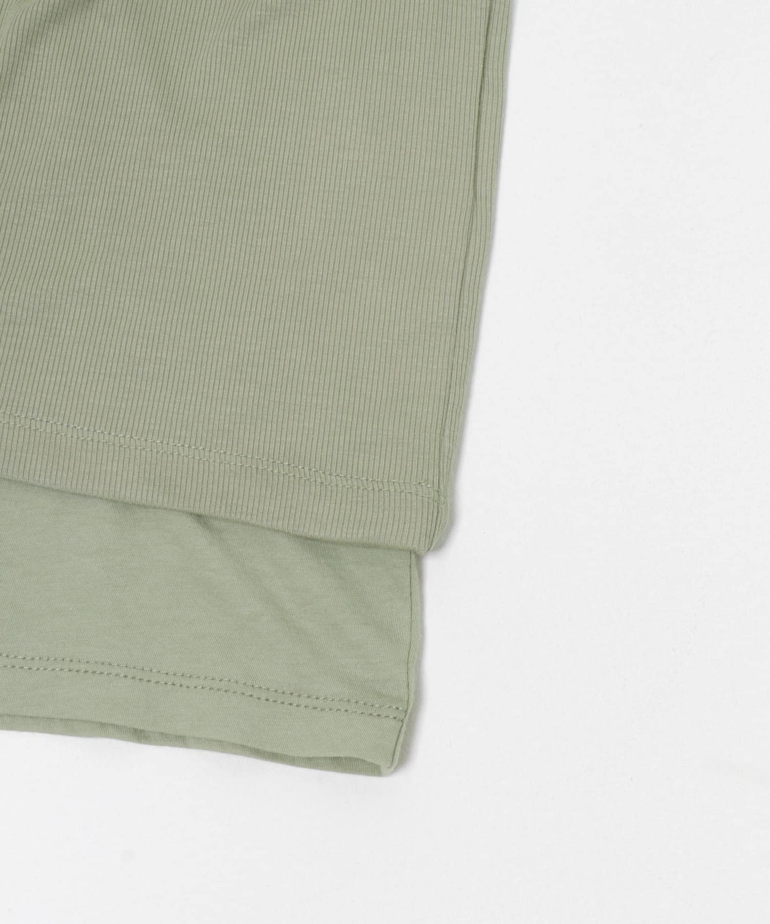 layered long set tee モス Free